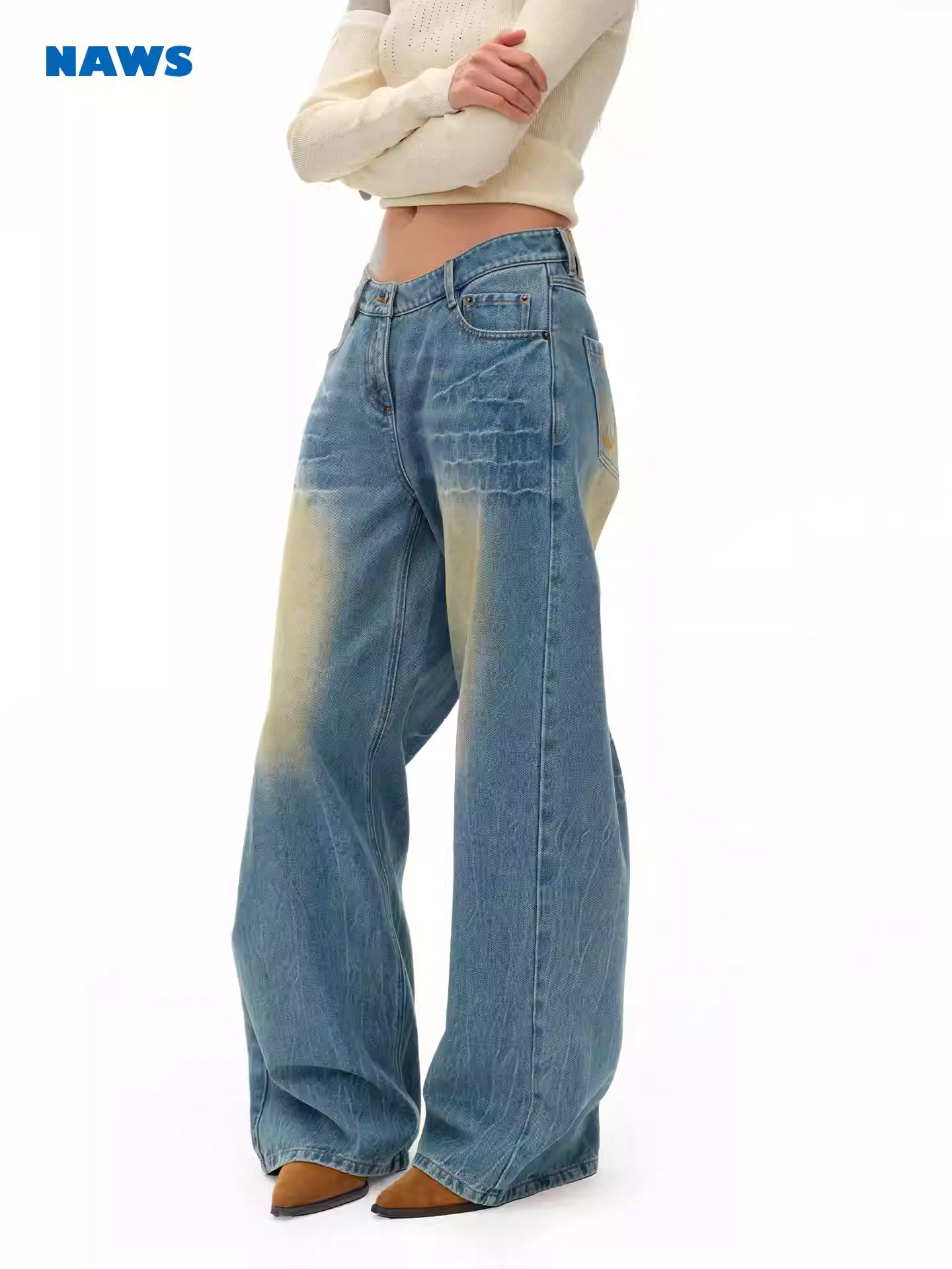 NAWS Make old medium waist loose pants