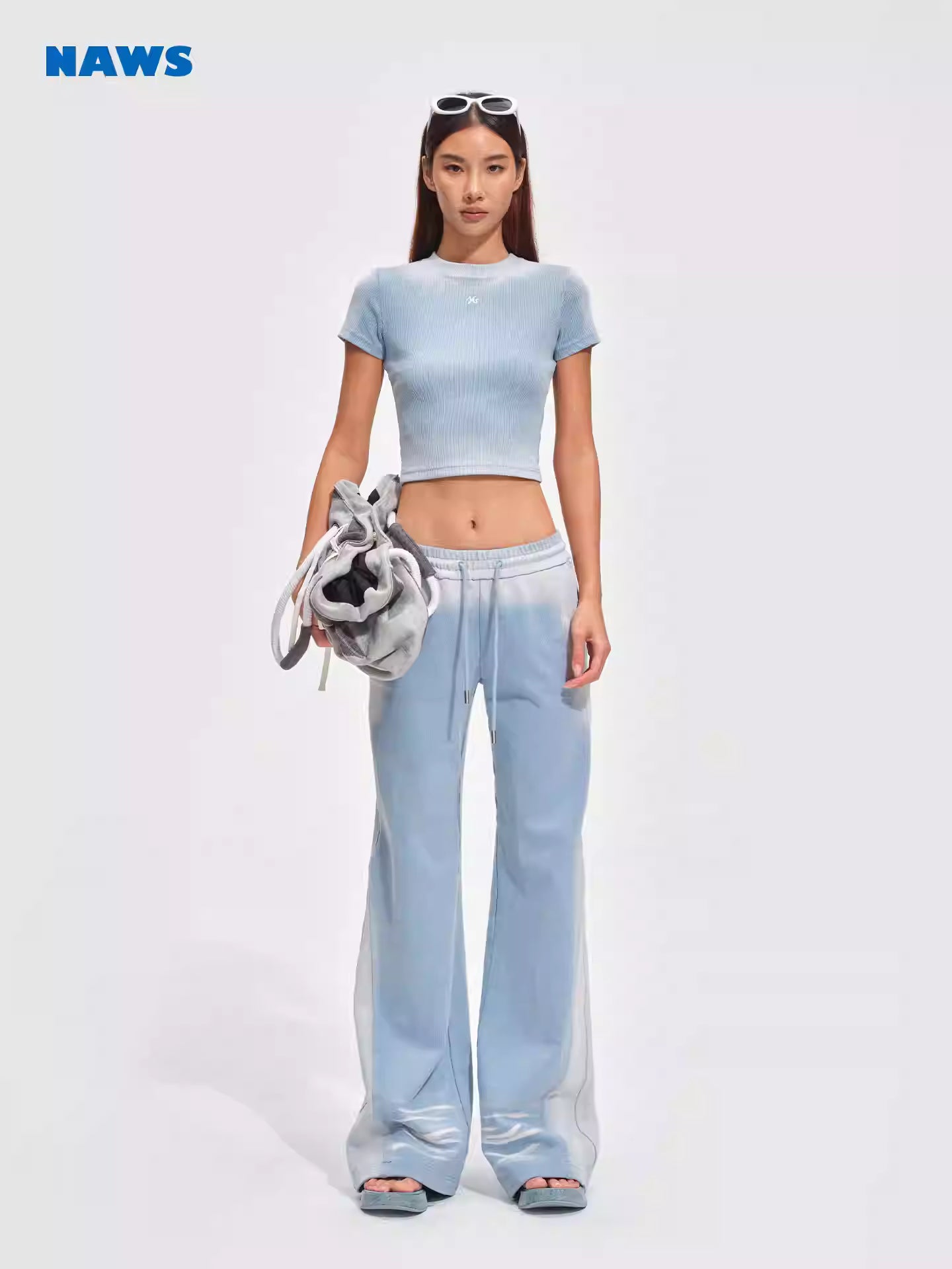 NAWS Make vintage silhouette micro flared sweatpants