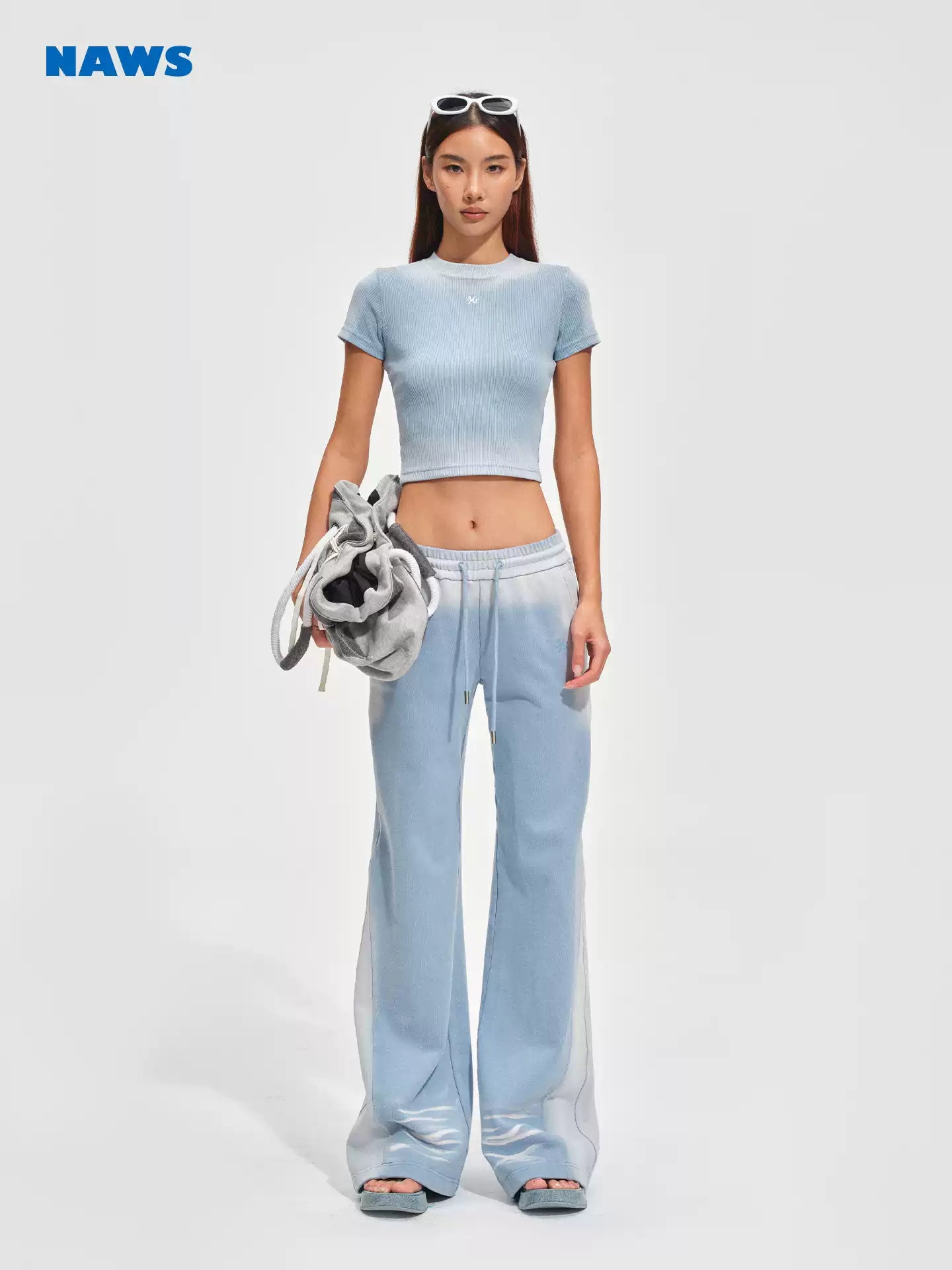 NAWS Make vintage silhouette micro flared sweatpants