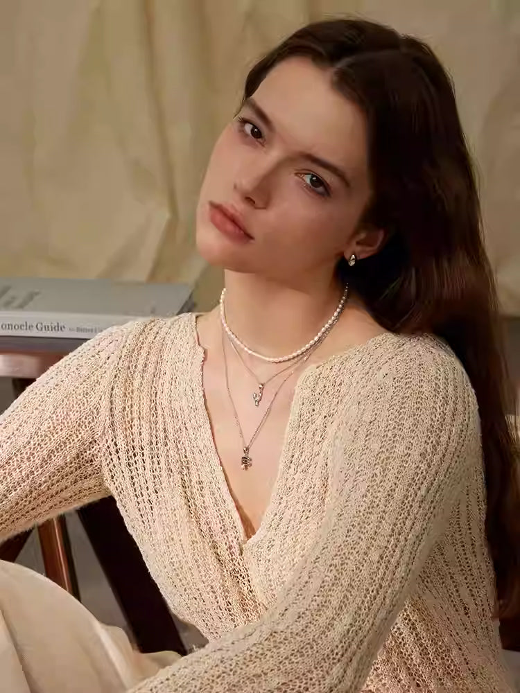 ARSIS Pure silver letter pendant necklace