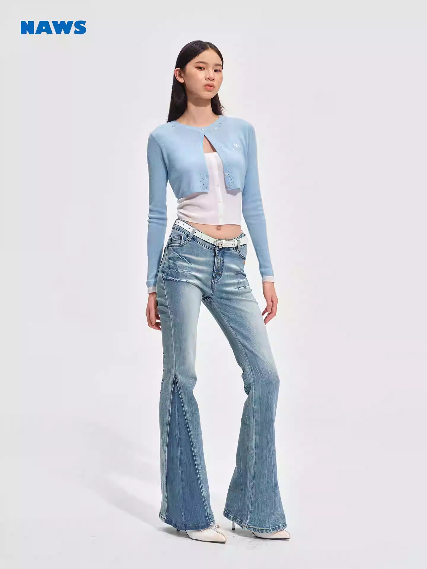 NAWS Wash tight micro flared pants