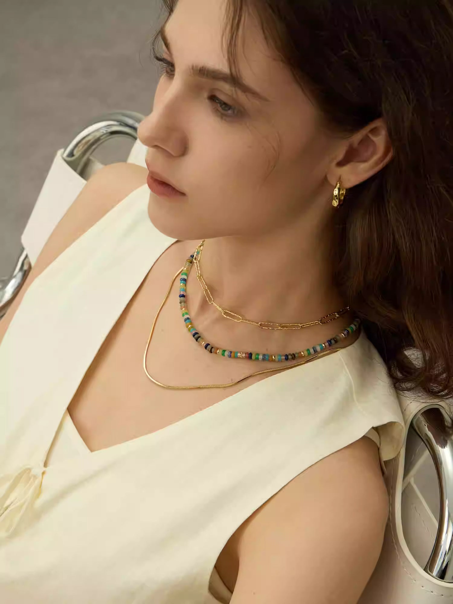 ARSIS Rainbow guardian bead necklace