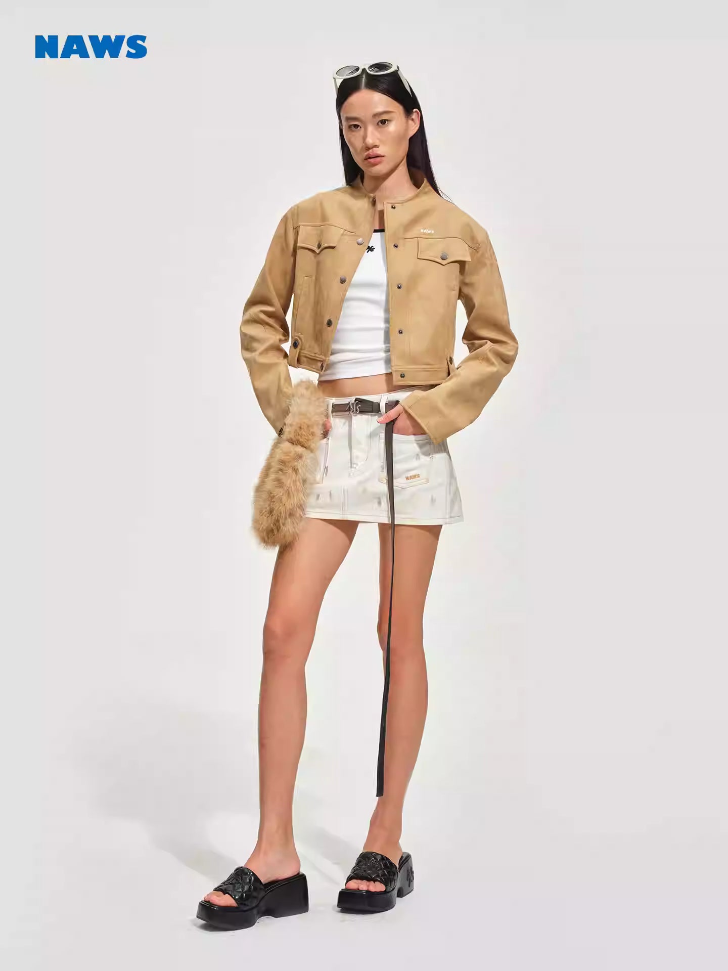 NAWS Suede slimming short jacket top