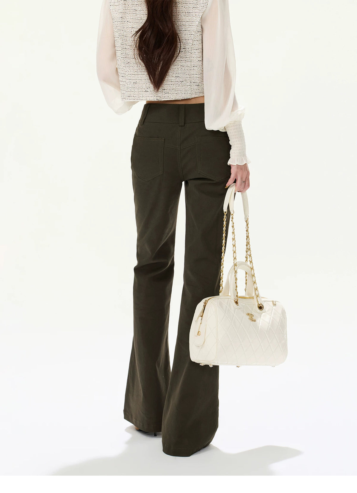 CYNR Vintage Low-Rise Flare Pants