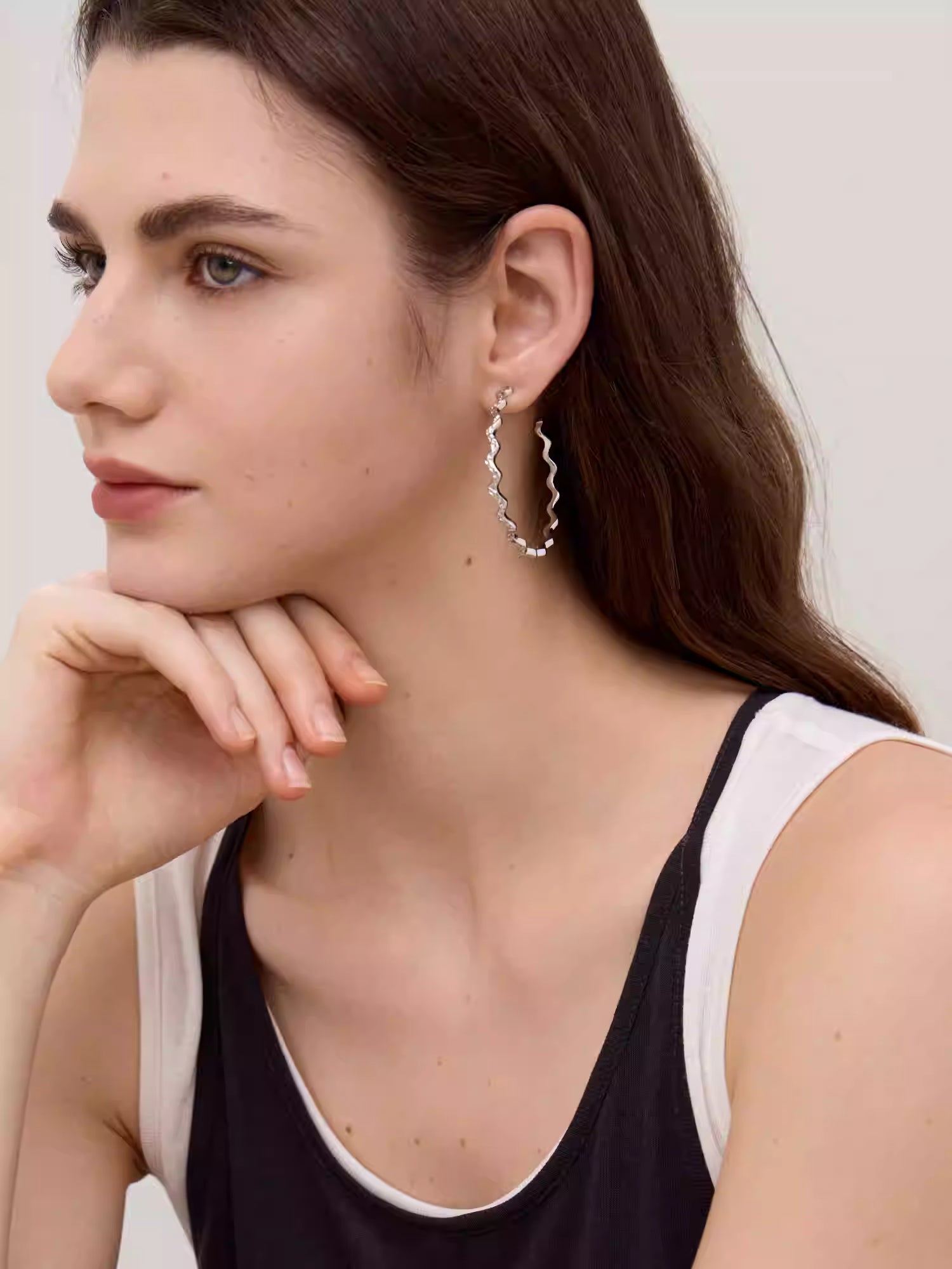 ARSIS Ripple large circle earrings