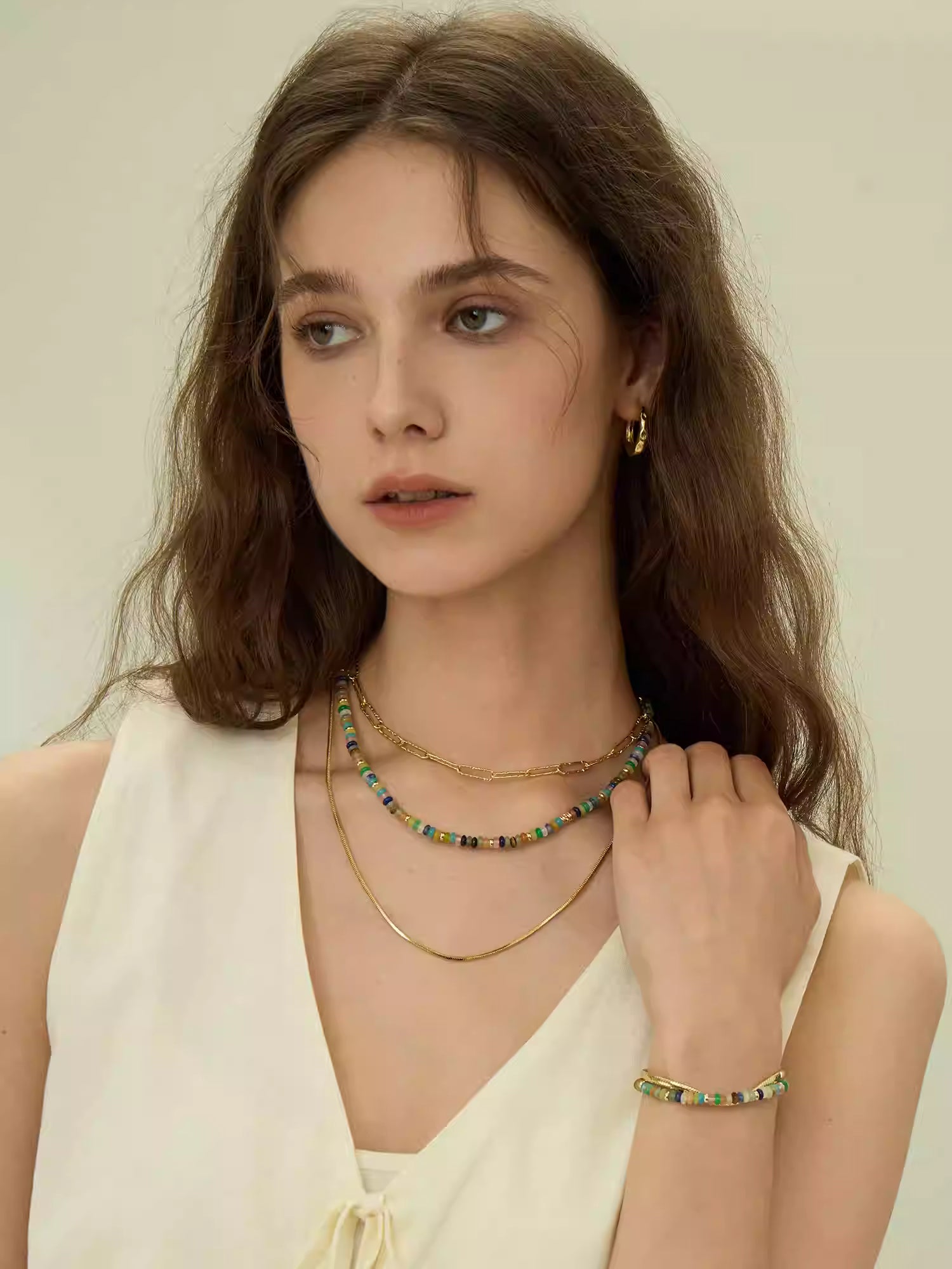 ARSIS Rainbow guardian bead necklace