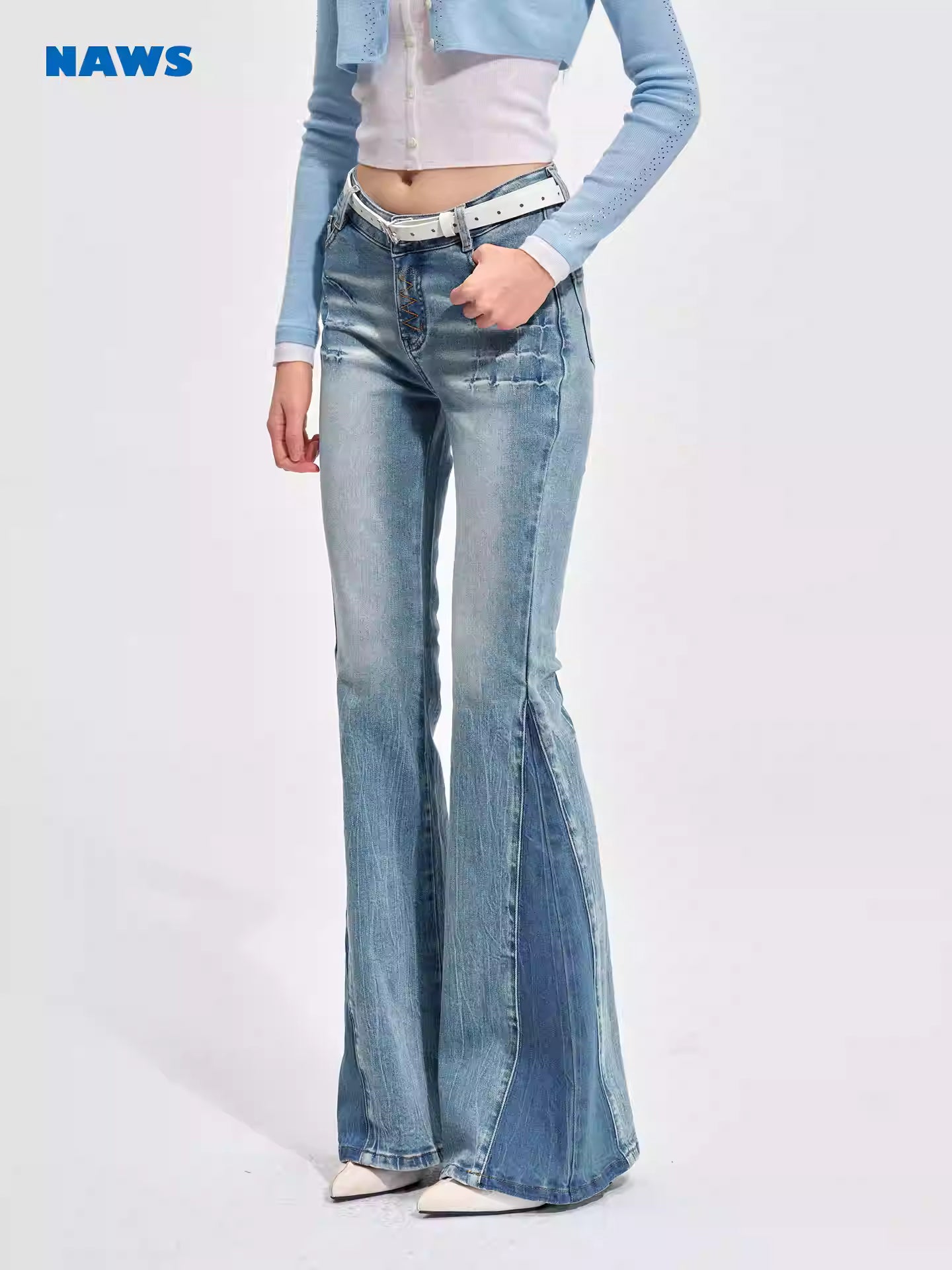 NAWS Wash tight micro flared pants