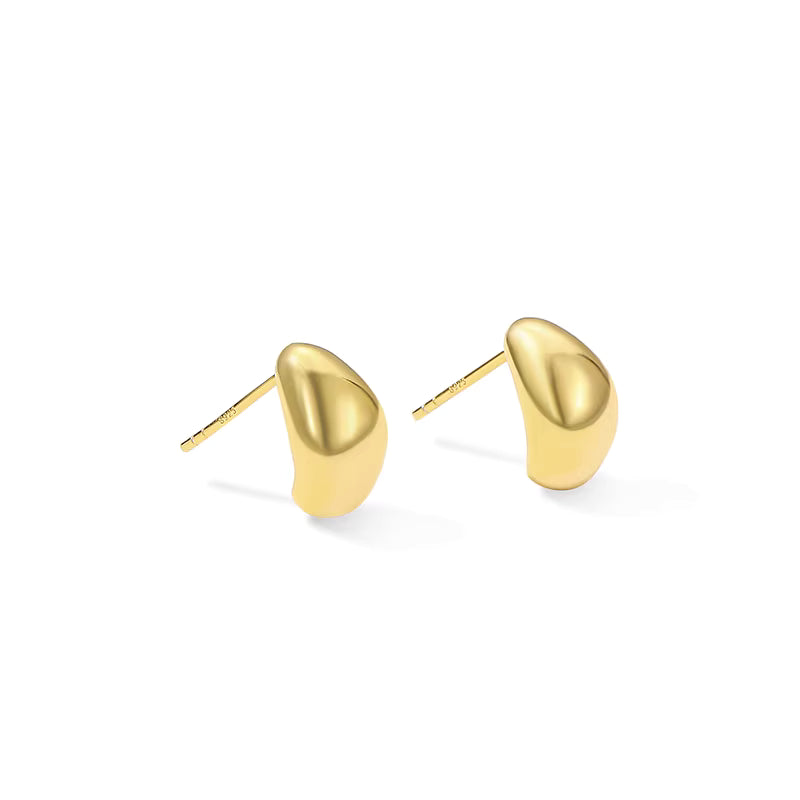 ARSIS Stream golden bean earrings
