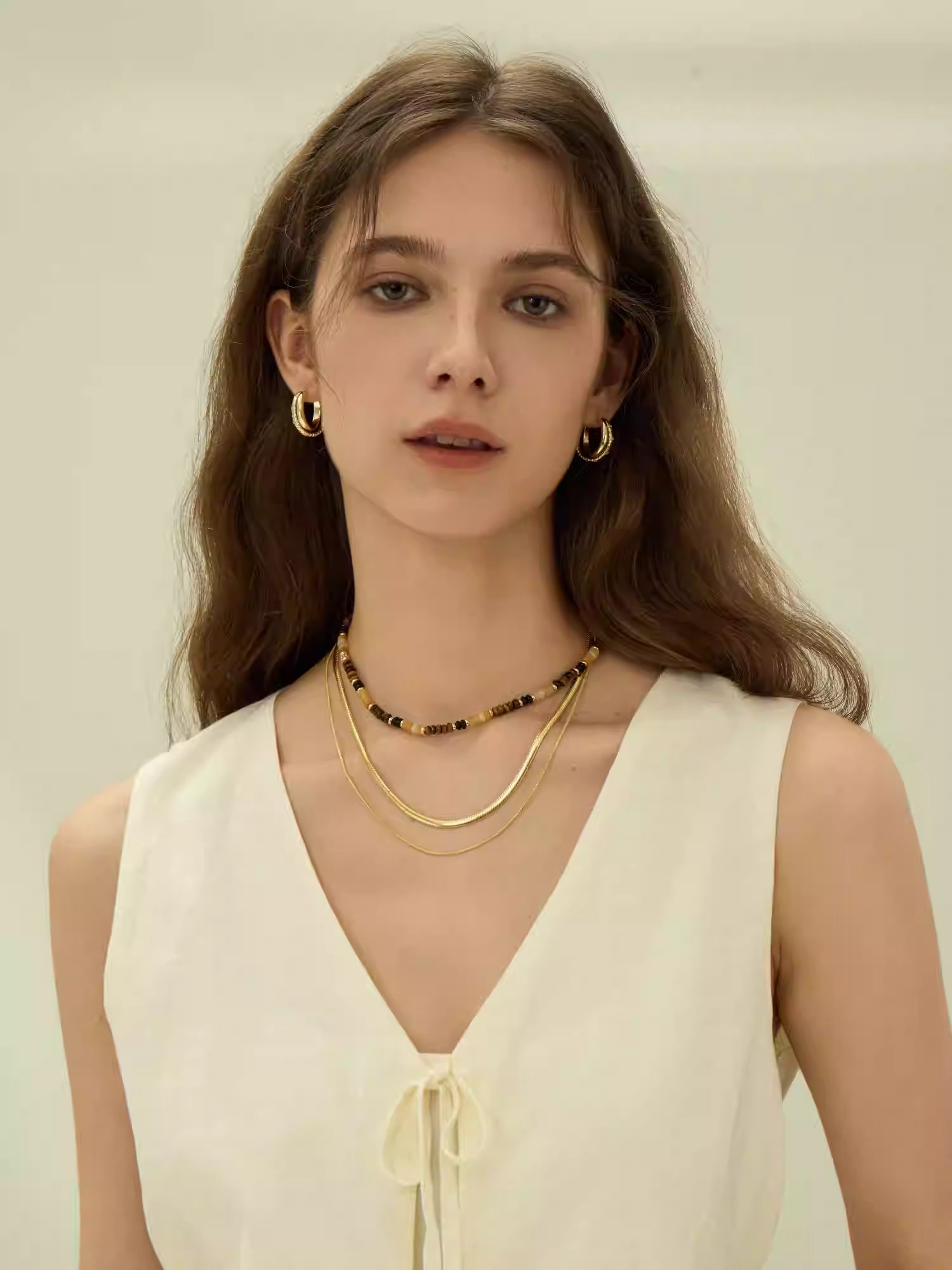 ARSIS Double layered snake bone necklace