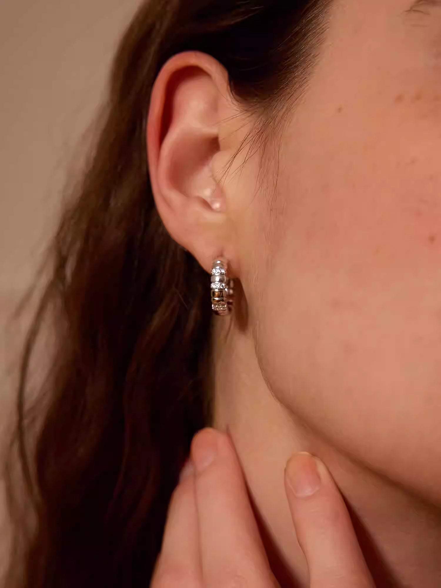 ARSIS Snake bone element ring earrings