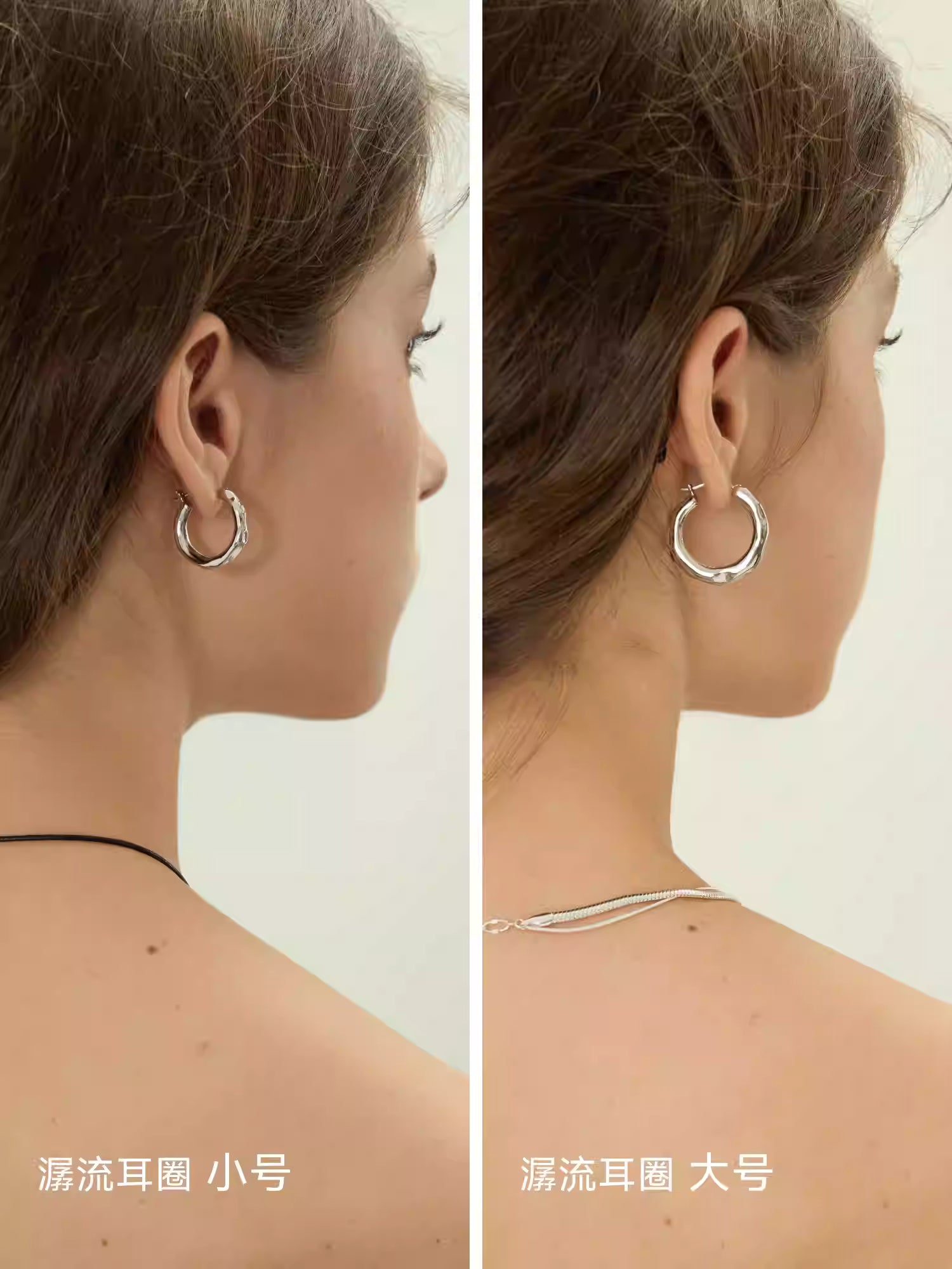 ARSIS Stream golden circle earrings