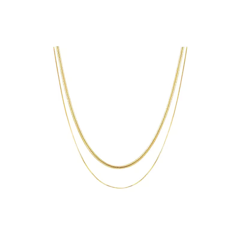 ARSIS Double layered snake bone necklace