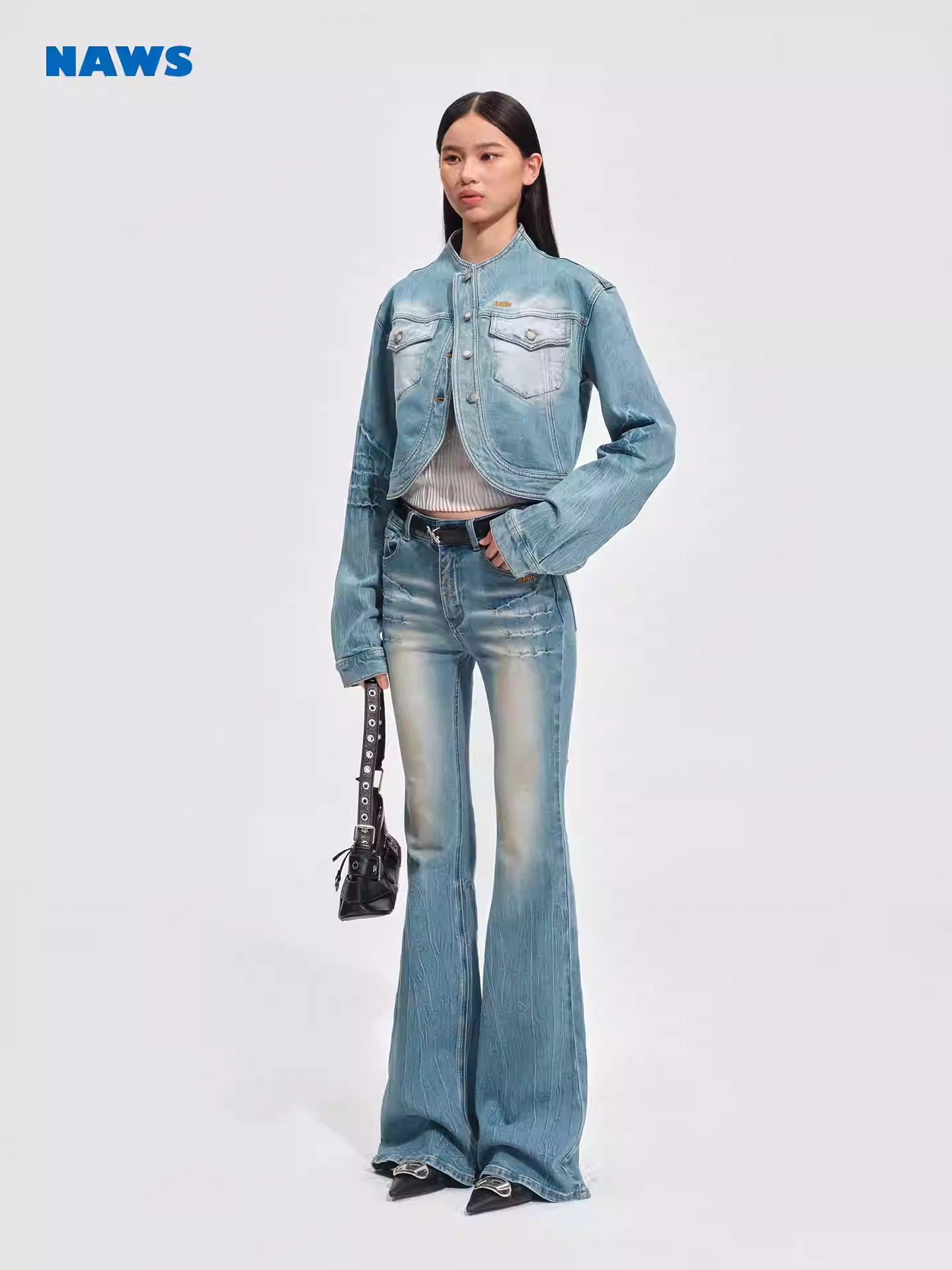 NAWS Wash tight micro flared jeans