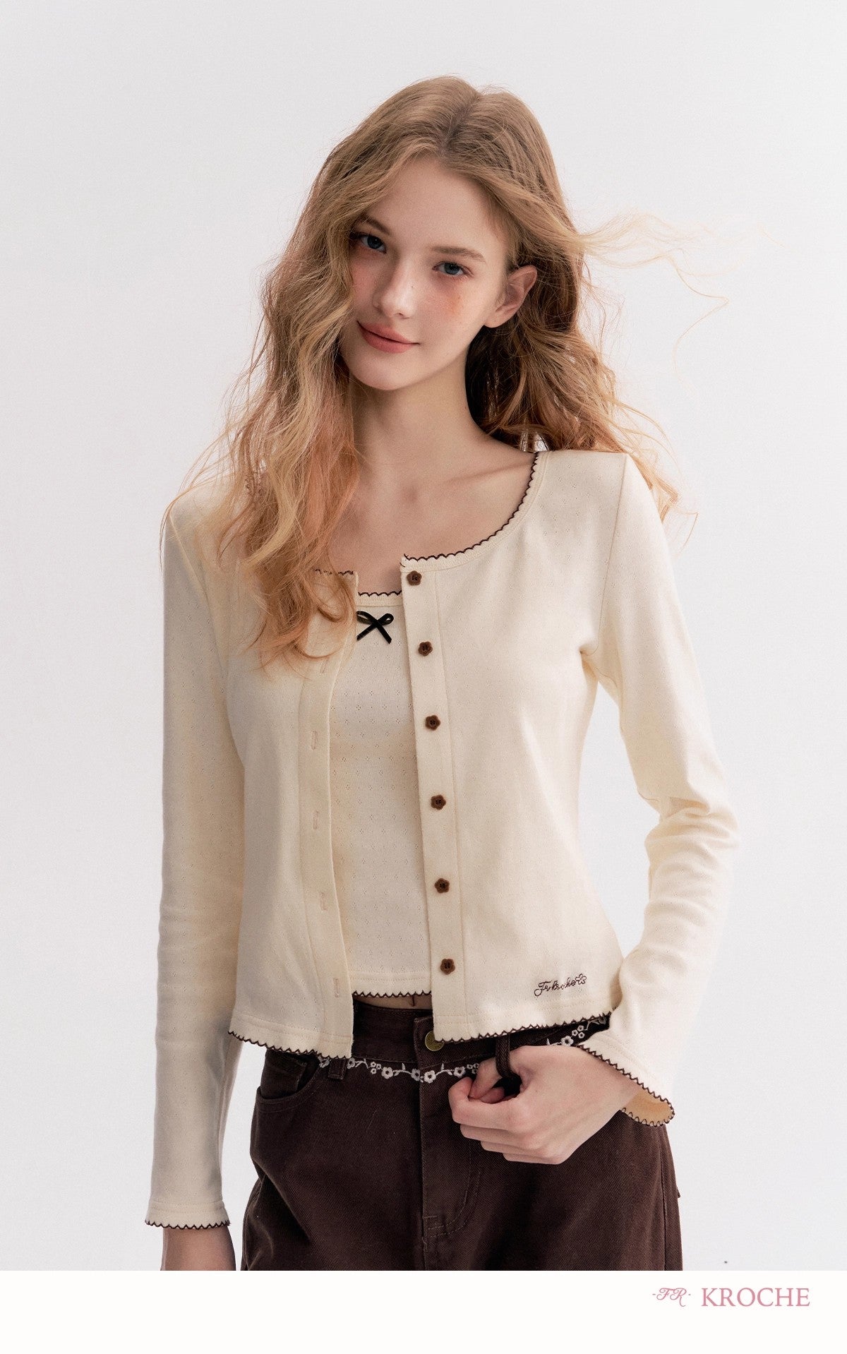 Kroche Knit Cardigan & Vest Twin Set
