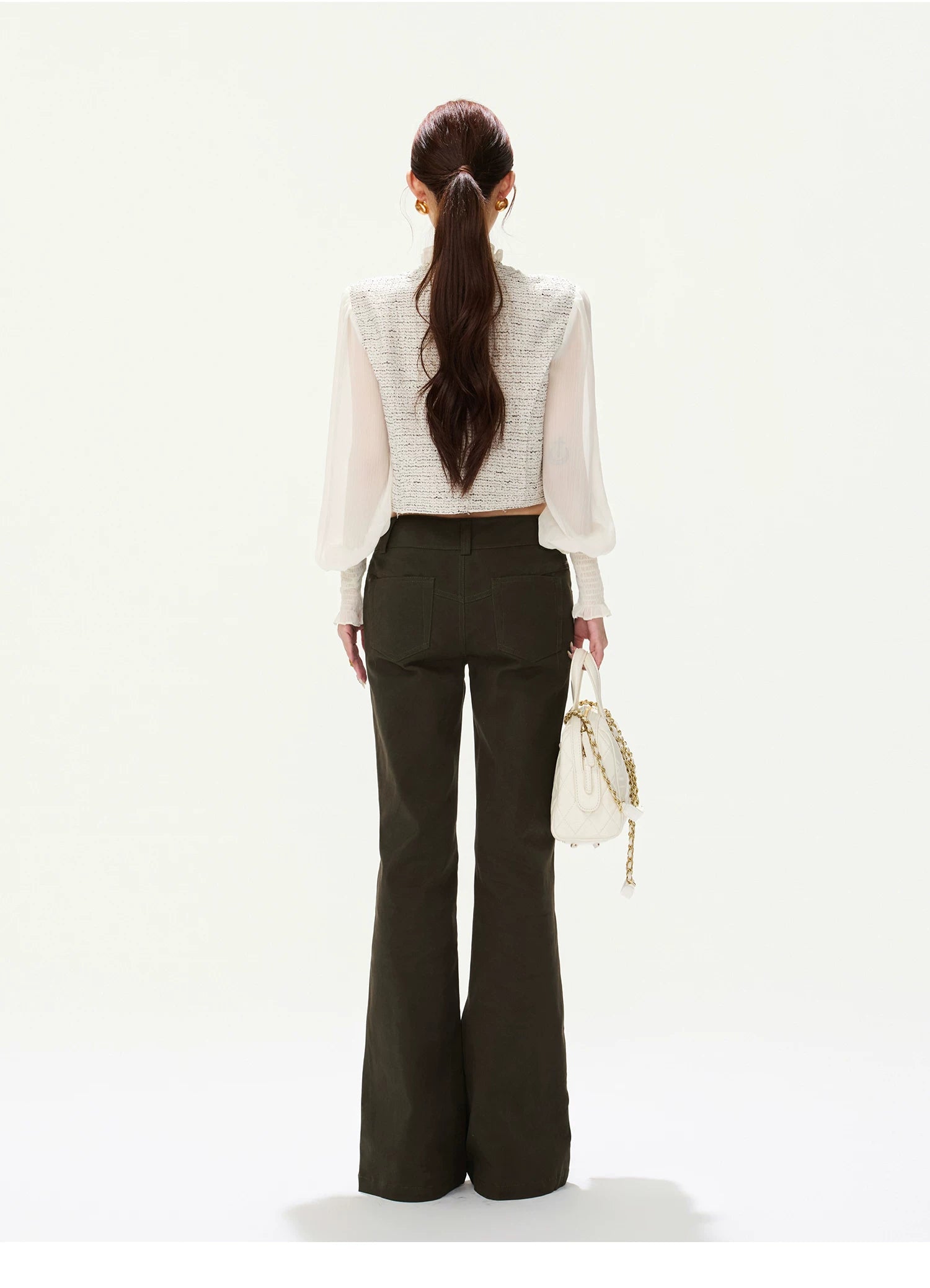 CYNR Vintage Low-Rise Flare Pants
