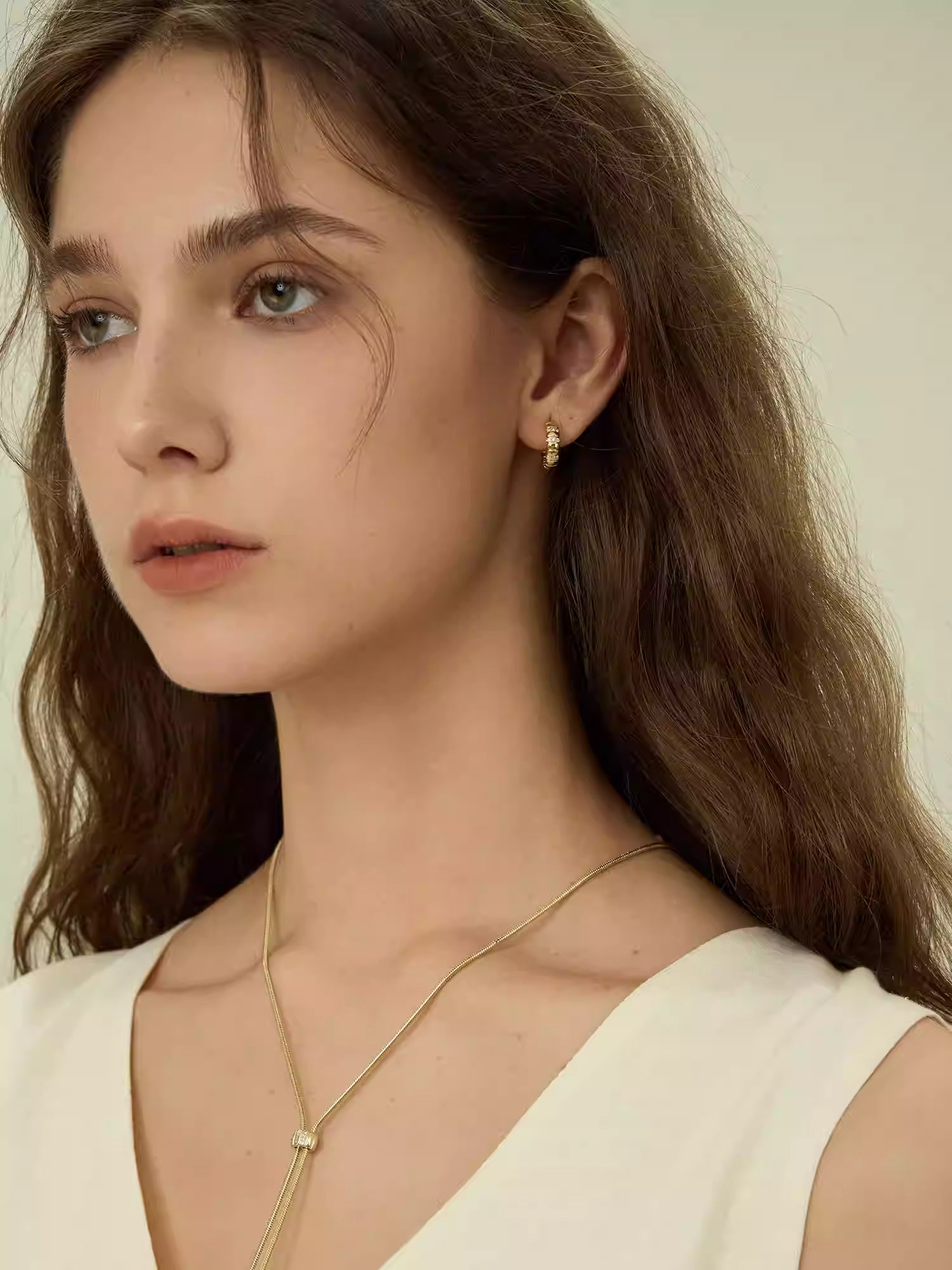 ARSIS Snake bone element ring earrings