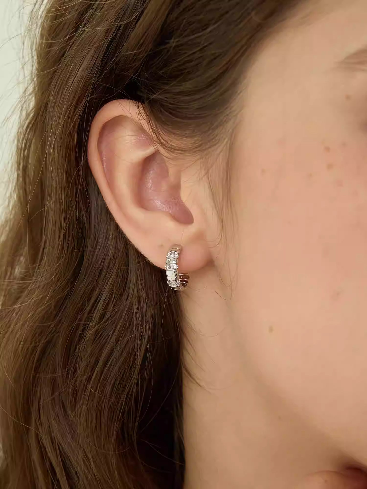 ARSIS Snake bone element ring earrings