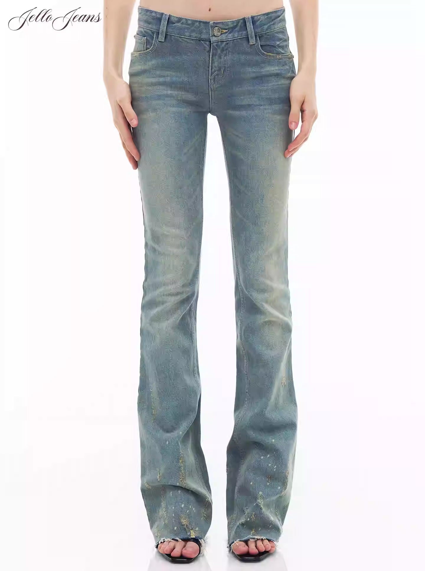 JELLOJELLO Flared elastic low waisted jeans