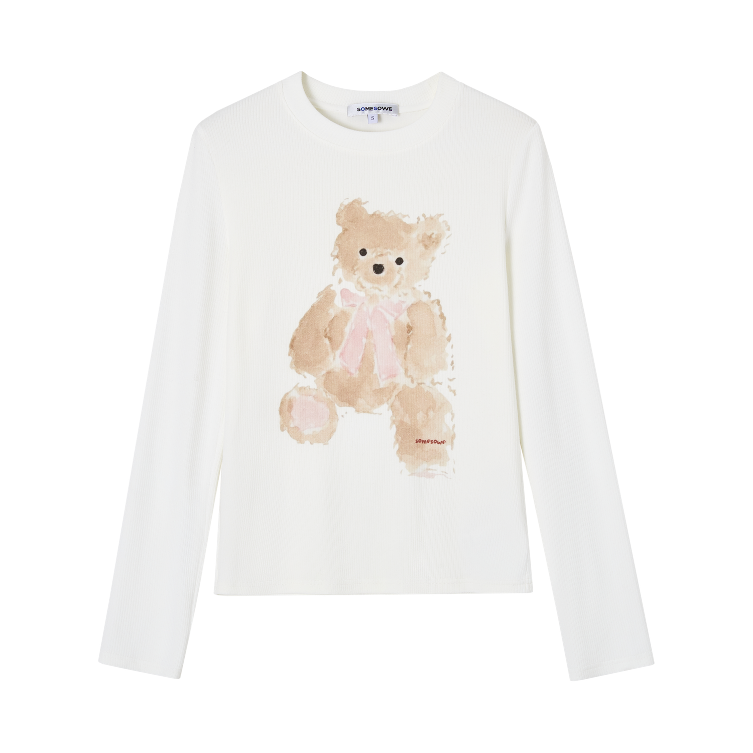 SOMESOWE S2508341 Sweet Bear Cloud Long Sleeve T-shirt