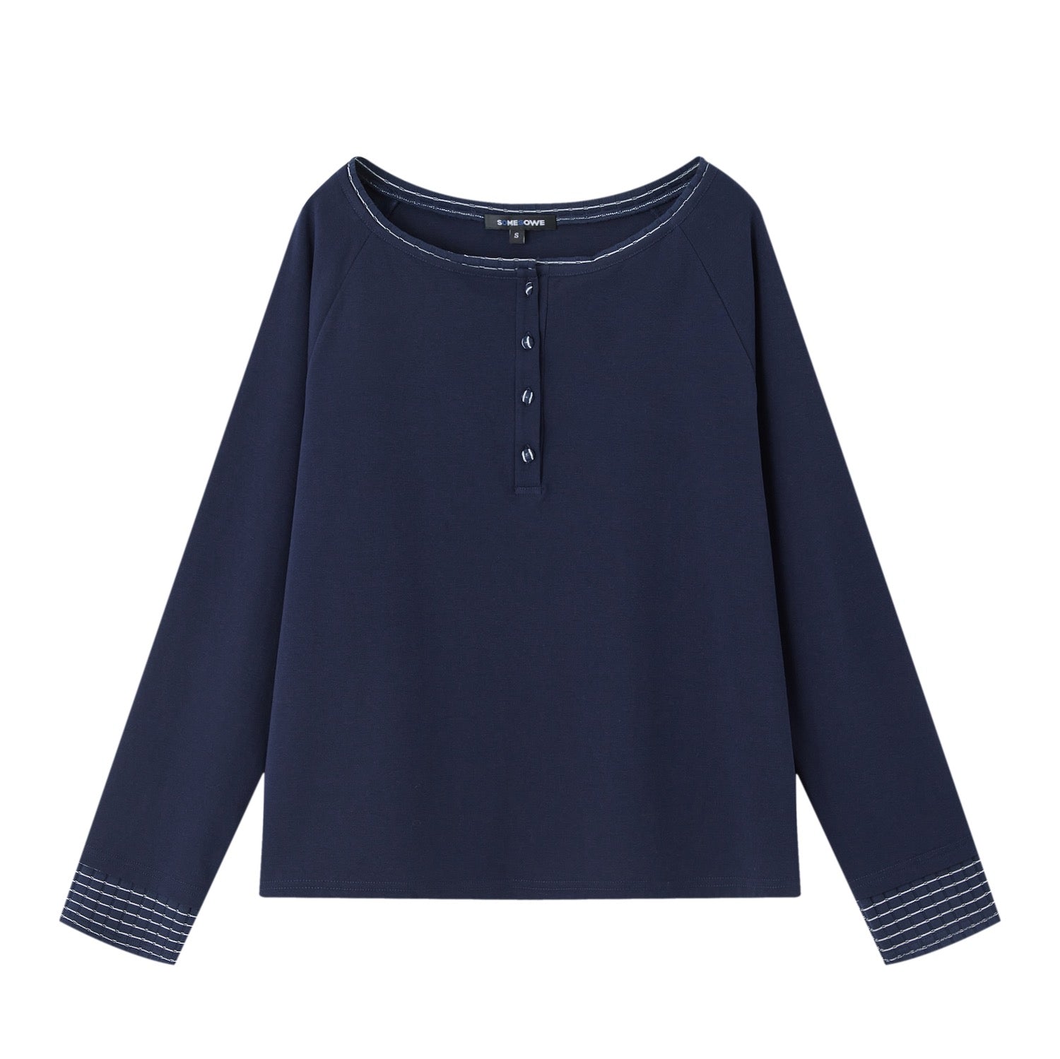 SOMESOWE S2609043&S2609044 Splicing striped long sleeved T-shirt + pants