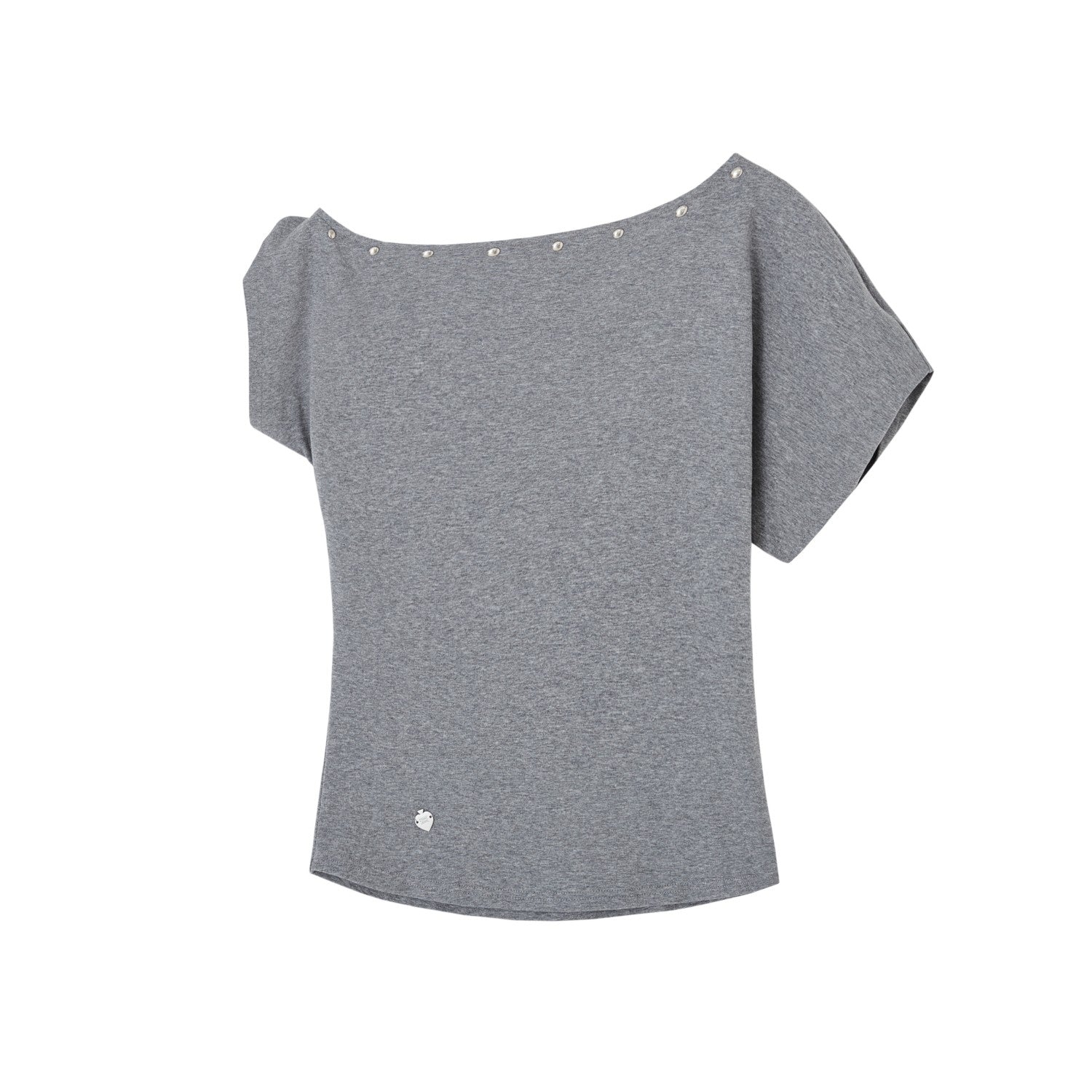 SOMESOWE S2508143 One-shoulder twisted T-shirt (2color)