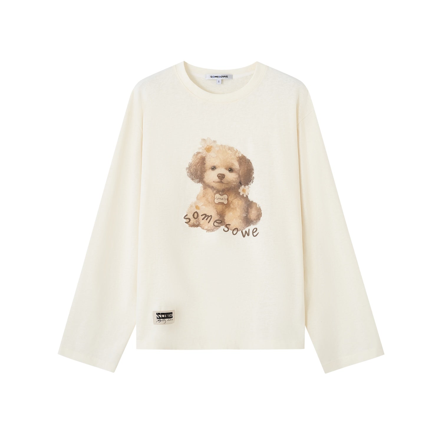 SOMESOWE S2508073 Cute Pet Printed Long Sleeve T-shirt