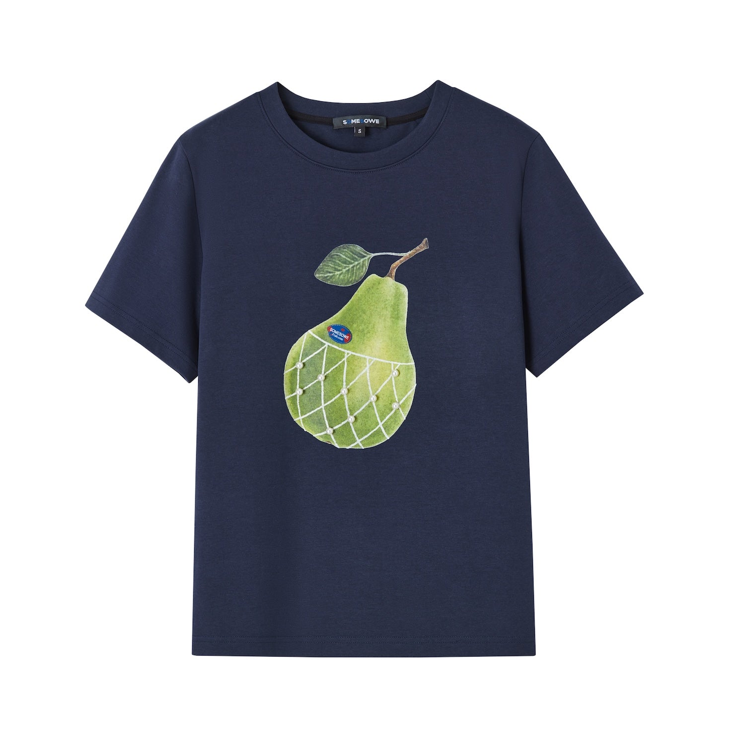 SOMESOWE S2508098 Pear print loose T-shirt (2color)