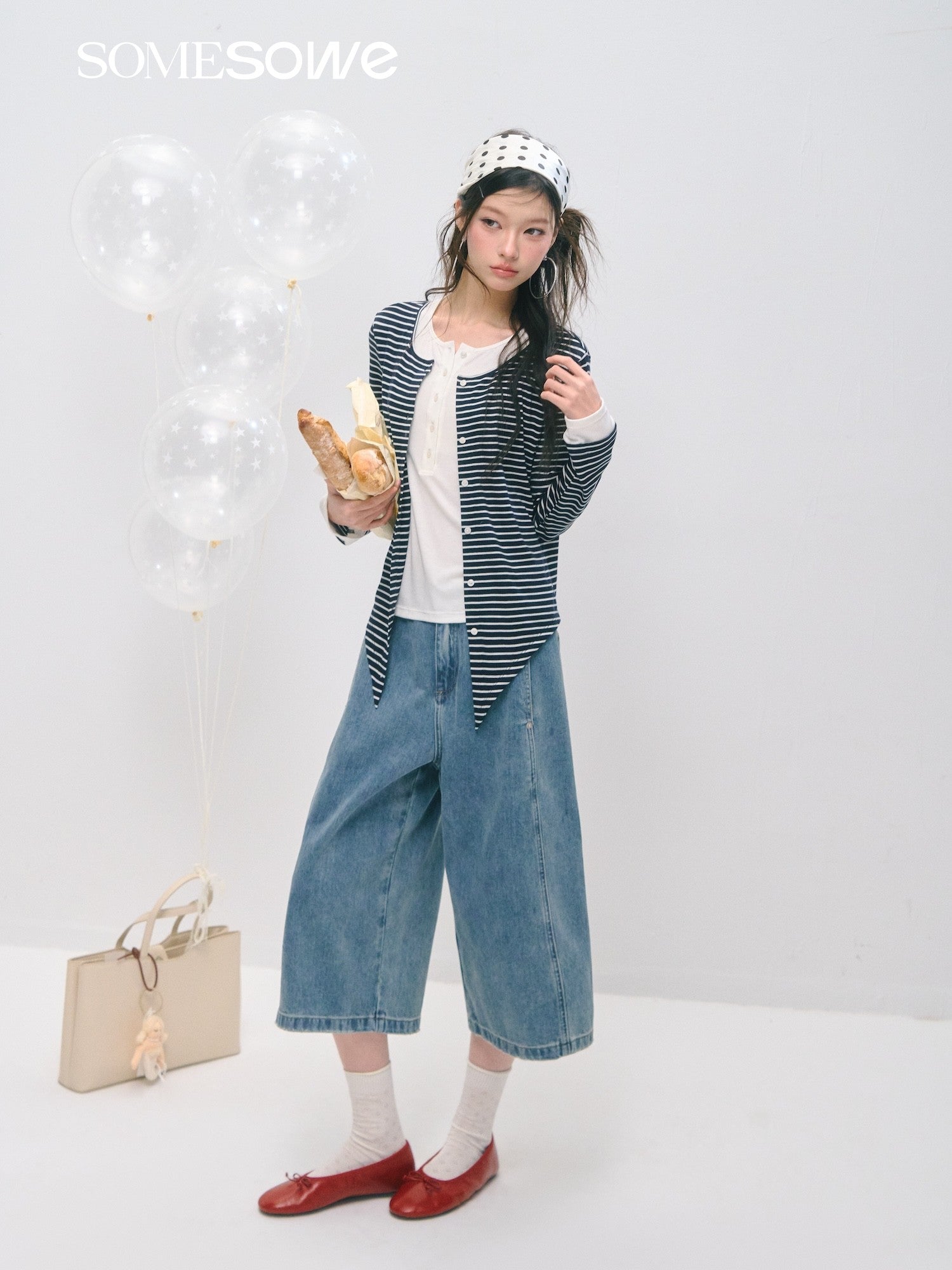 SOMESOWE S2509036 Layered faux two-piece lyocell wool long-sleeved T-shirt