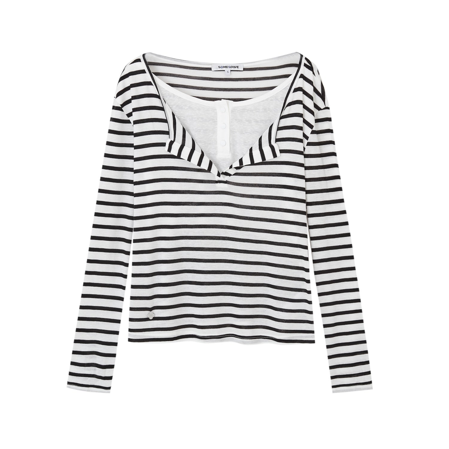 SOMESOWE S2508183 Striped long sleeved T-shirt