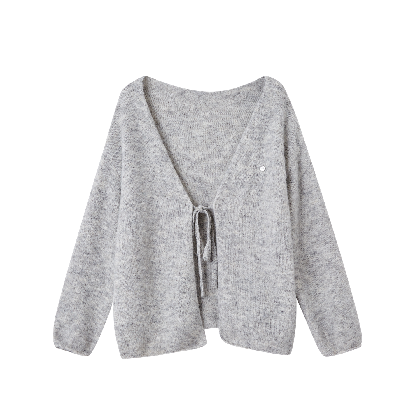 SOMESOWE S2508234 Lace up V-neck cardigan