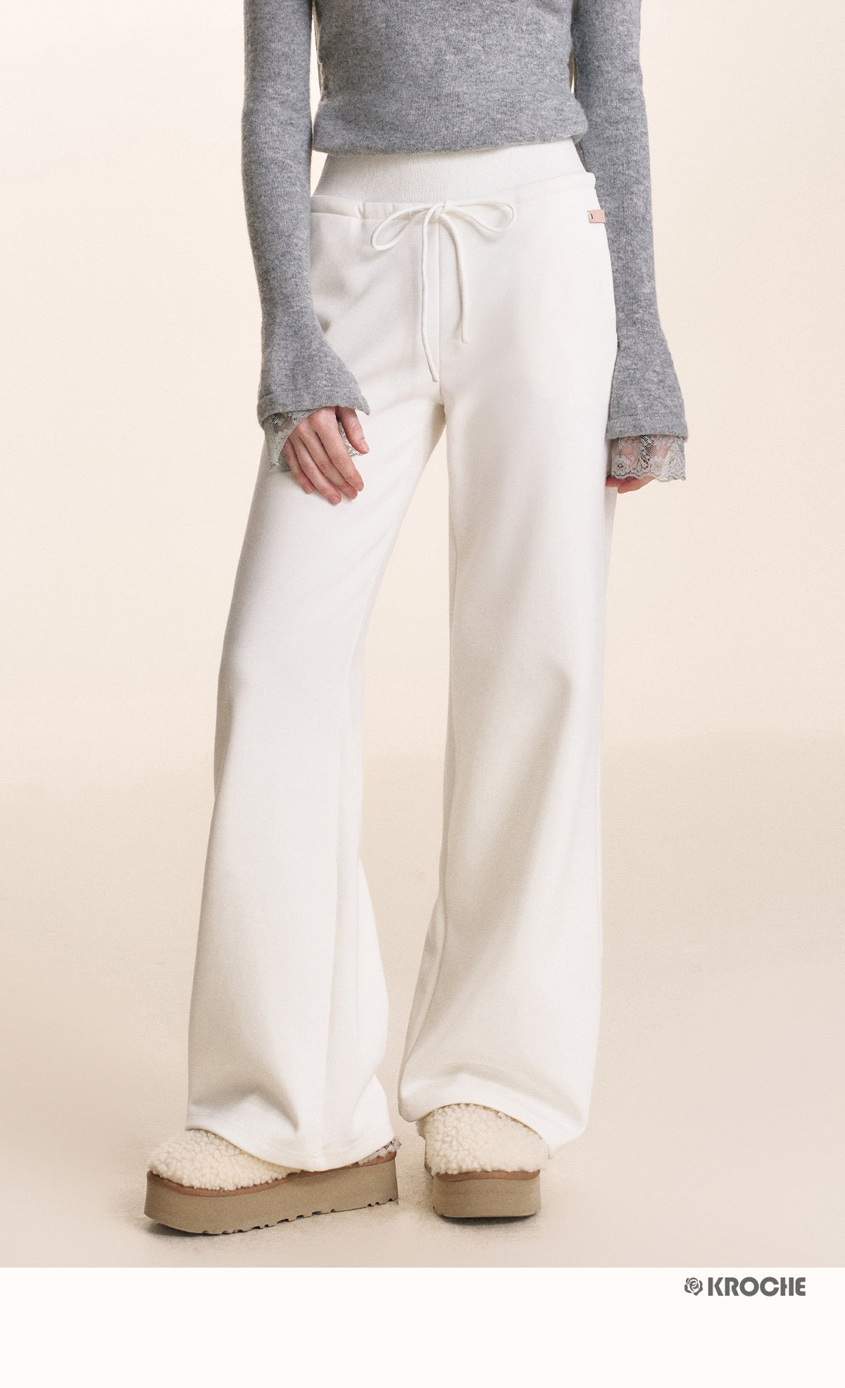 Kroche Drawstring casual sweatpants (2color)