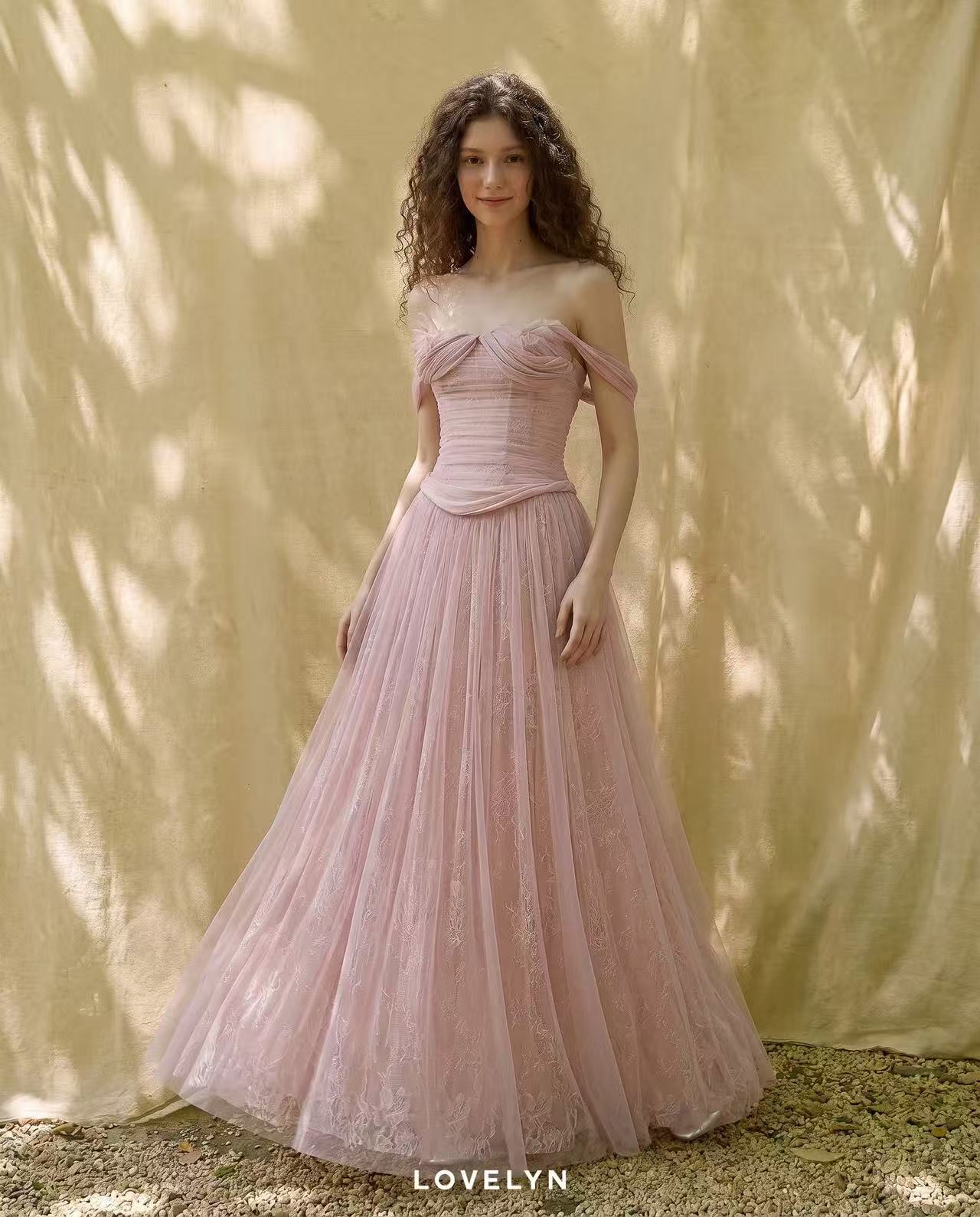 Lovelyn Rosalie Draped Gown