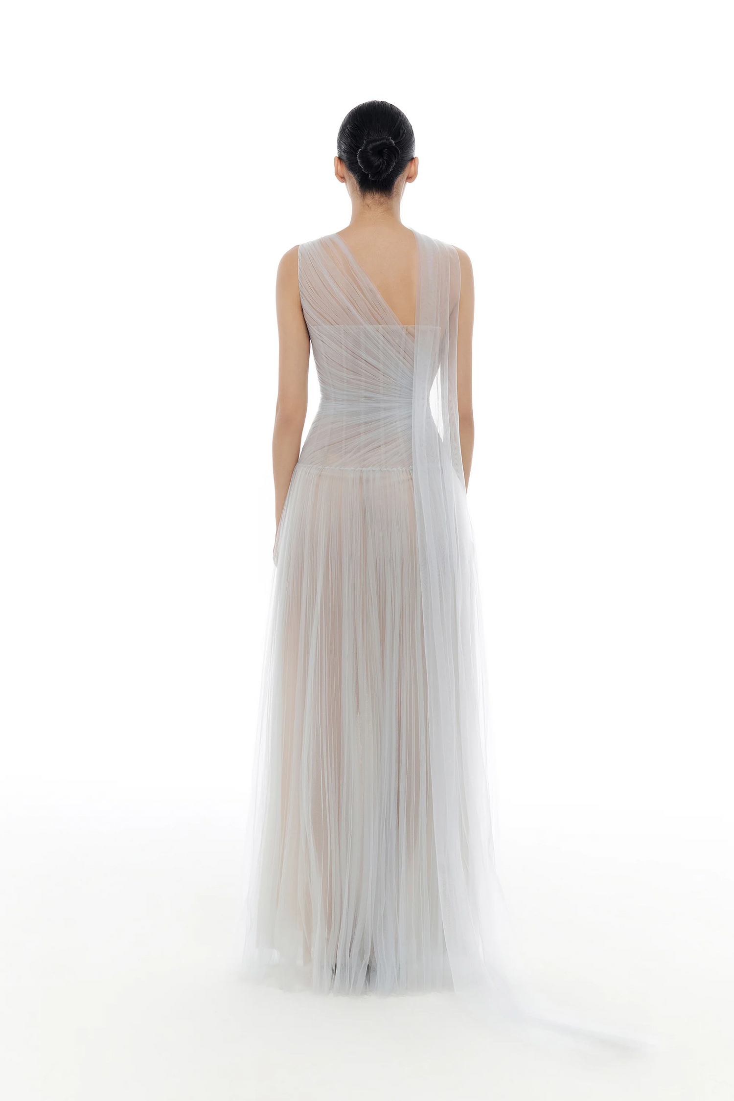 Montsand Draped Maxi Dress-Blue