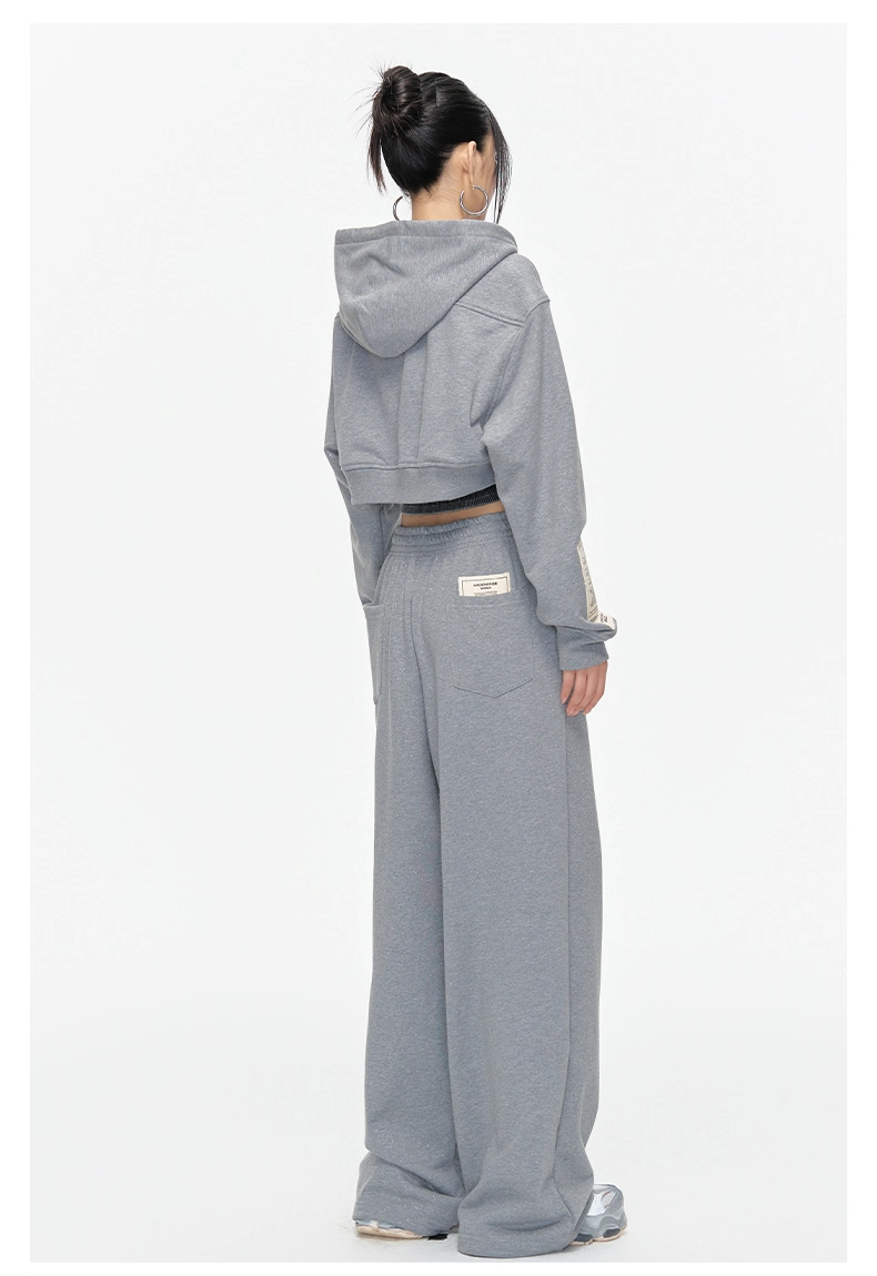 Arden Code AD02-373 Grey Sparkle Hoodie & Jogger Set(SEPERATE)