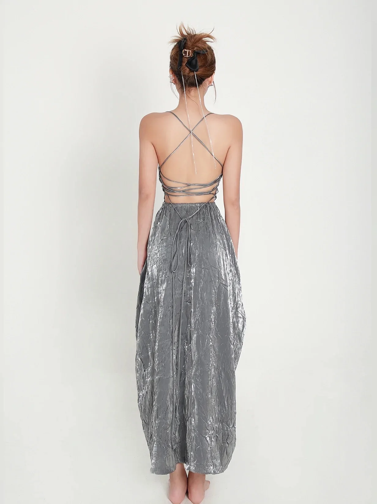 IN-STOCK CROW CREW Pearl Dress(GREY)