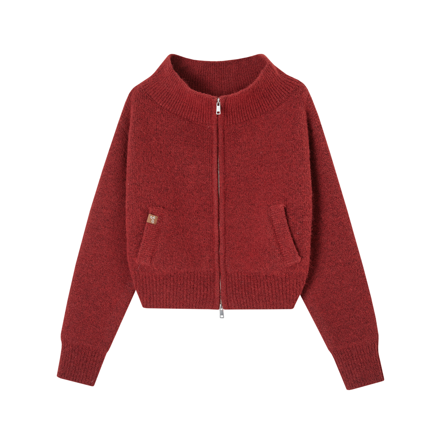 SOMESOWE S2509009 Off shoulder zipper cardigan