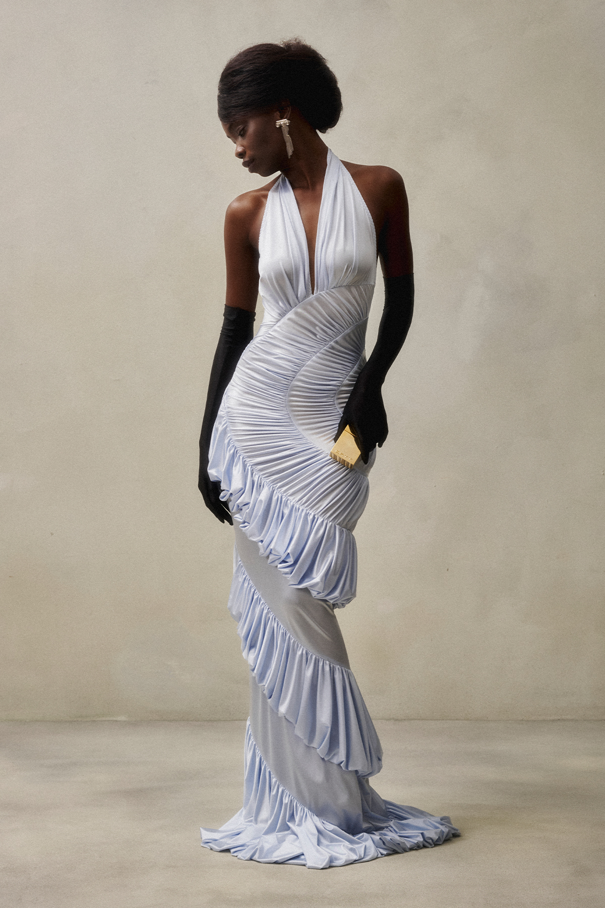 DATT AMMONITE GOWN-light blue