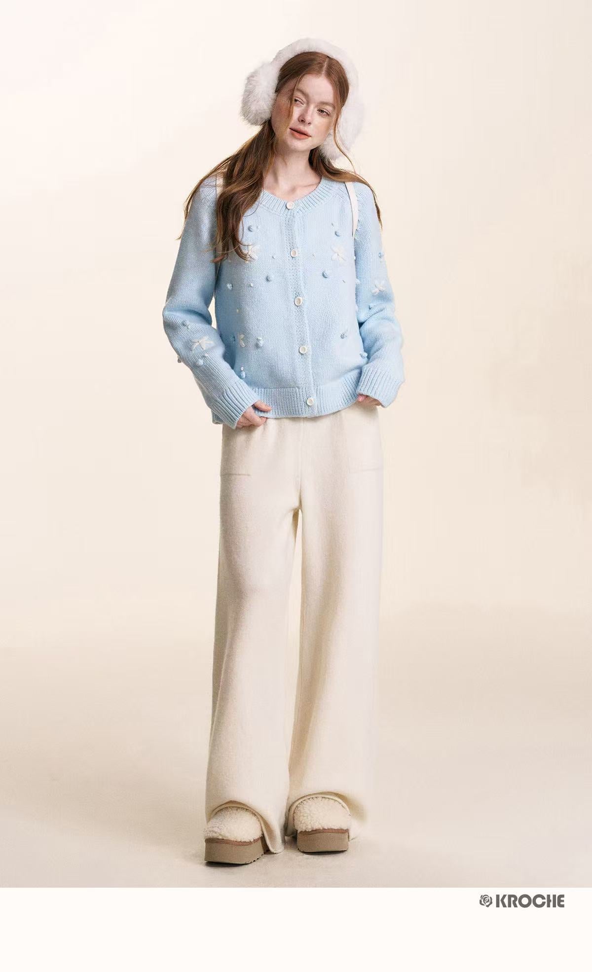 Kroche Embroidered snowflake cardigan