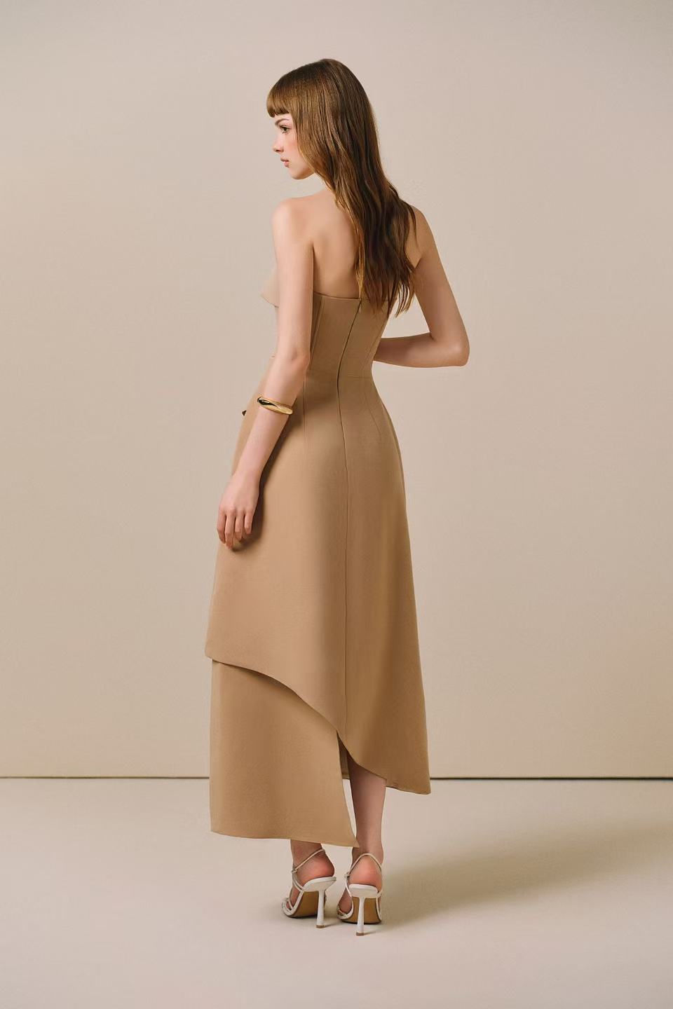 CICI NASIR Off-Shoulder Midi Dress