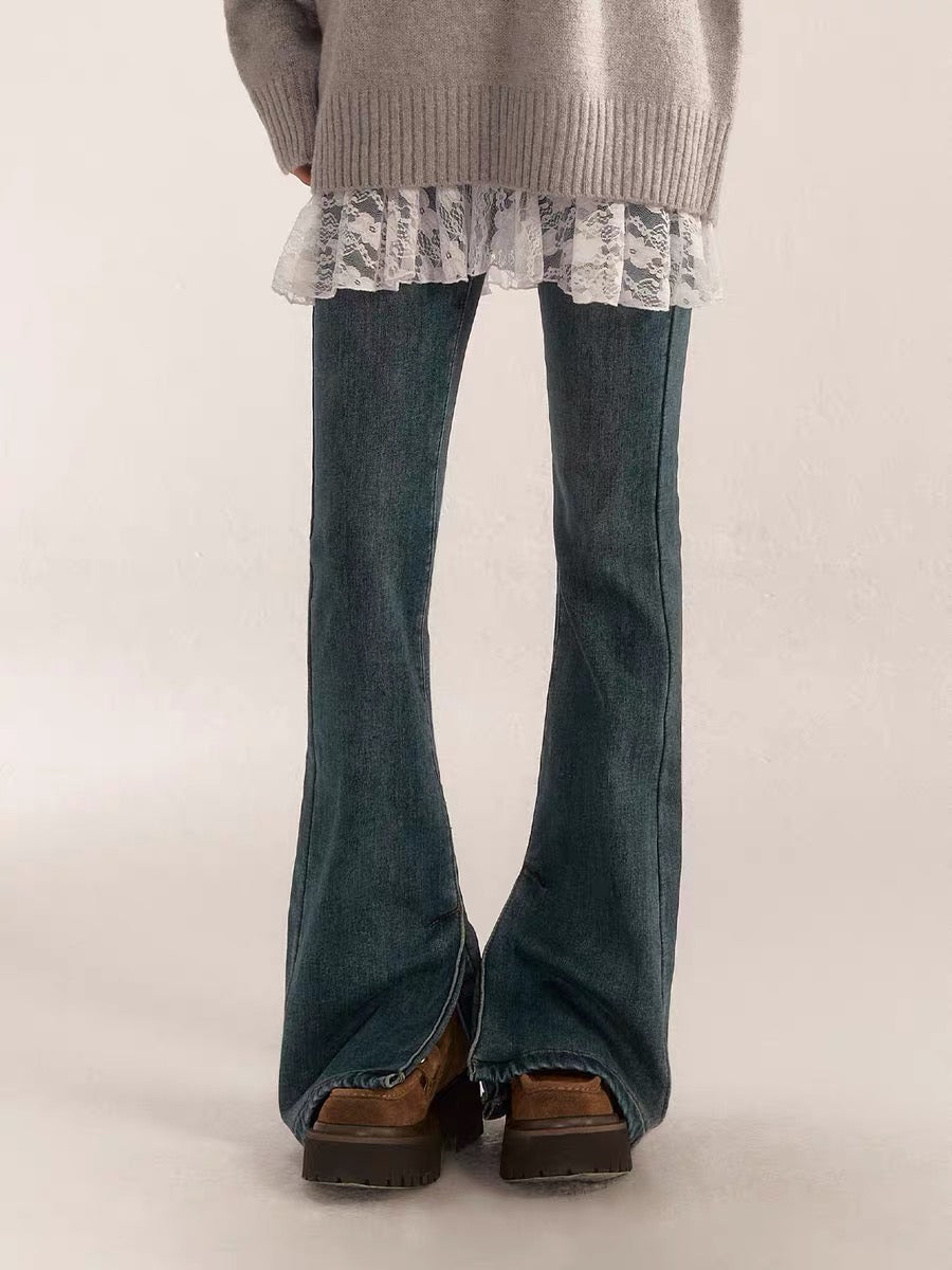 AsGony Sale ASG31009 Model Flared Jeans