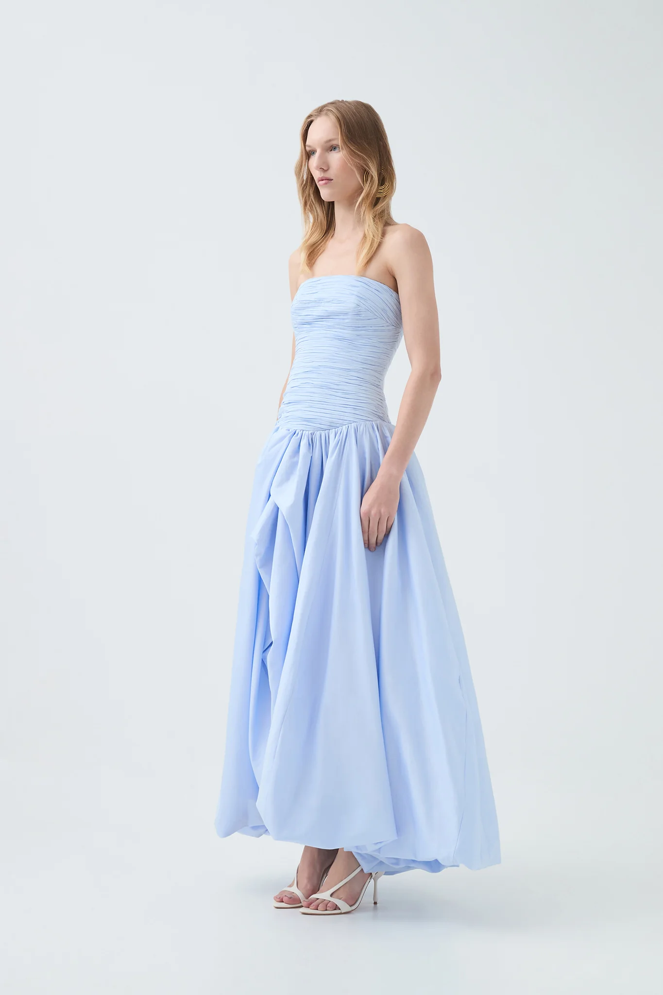 Aje Violette Bubble Hem Maxi Dress(Pearl blue)