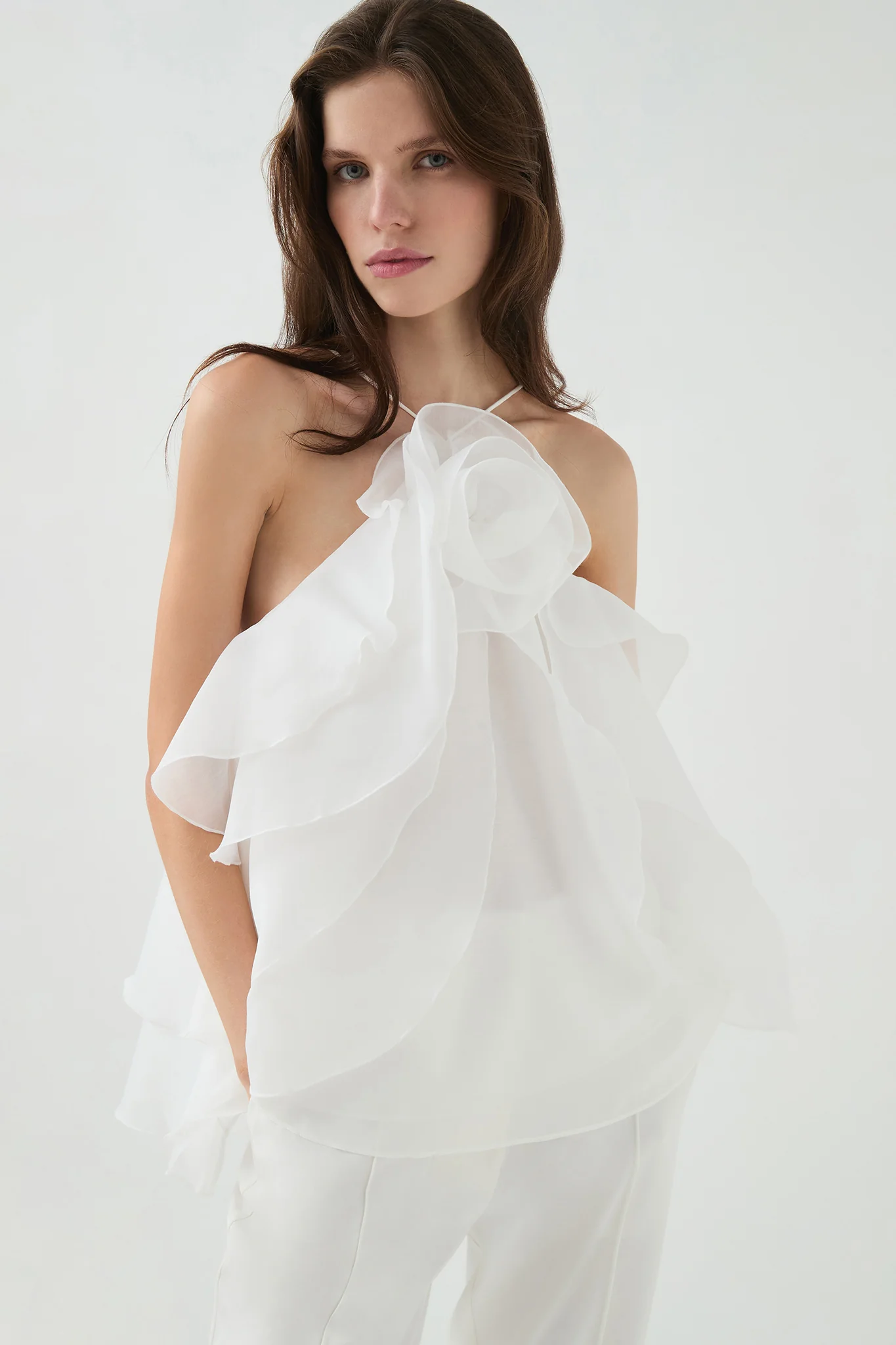 Aje Pandorea Layered Top (Ivory)