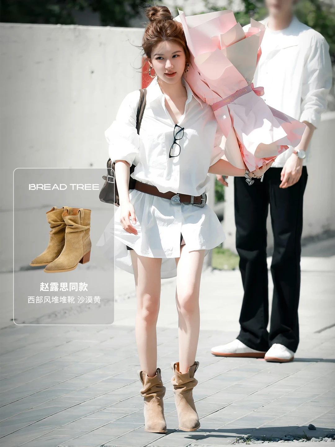 BREADTREE Stacked Western Riding Boots(2color)