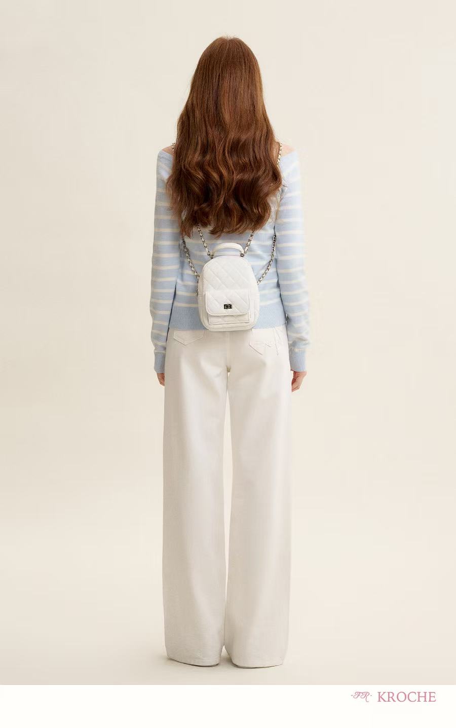 Kroche Striped loose knit sweater