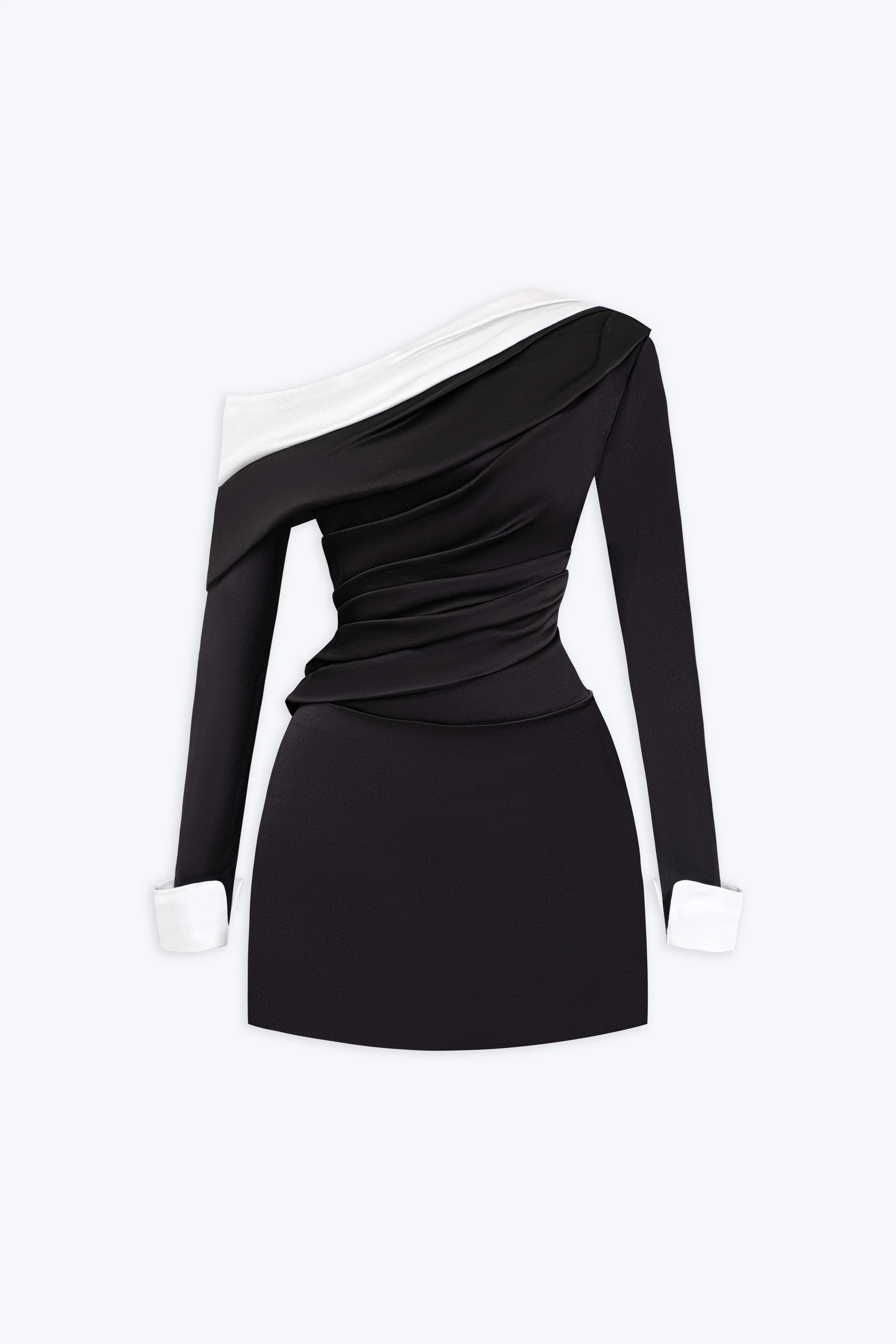 BYDENIO Laurel Off-shoulder Mini Dress With Long Sleeves