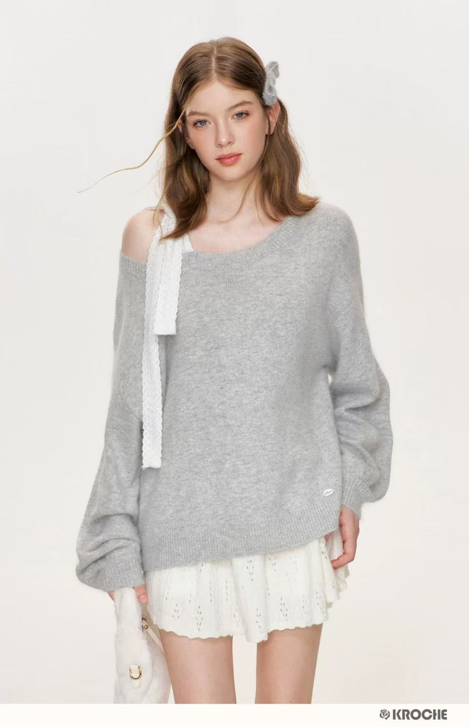 Kroche Lace tie sweater