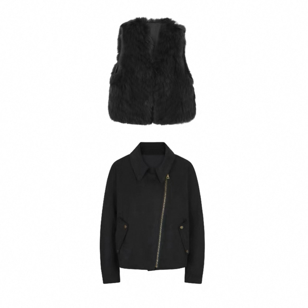 EDGII ED50AW1006 Silhouette fur coat