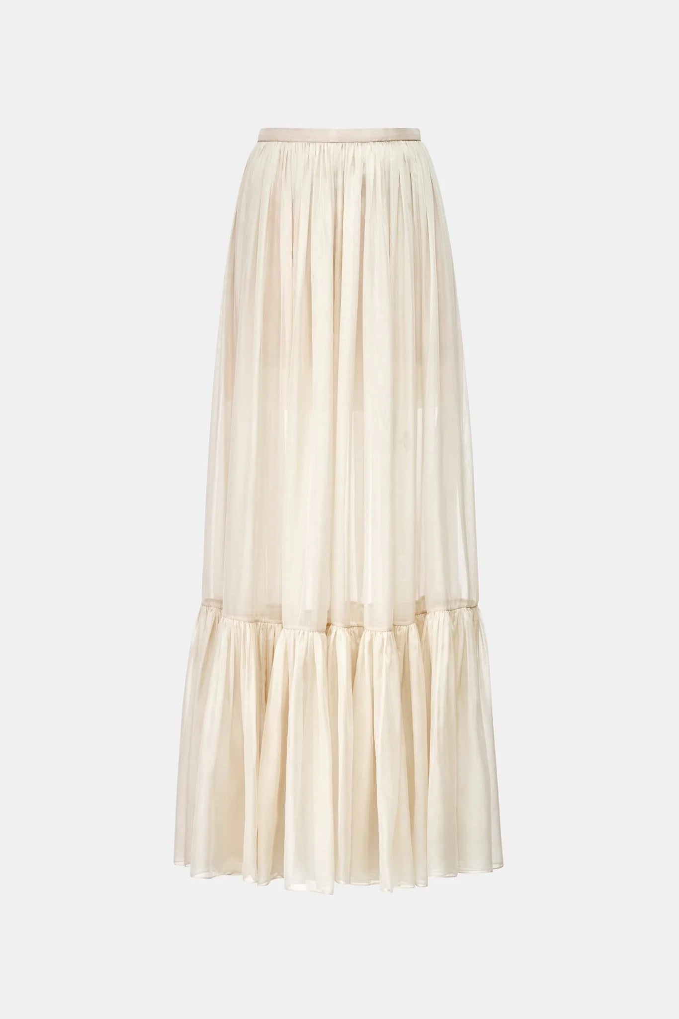 Montsand Beige Layered Maxi Skirt