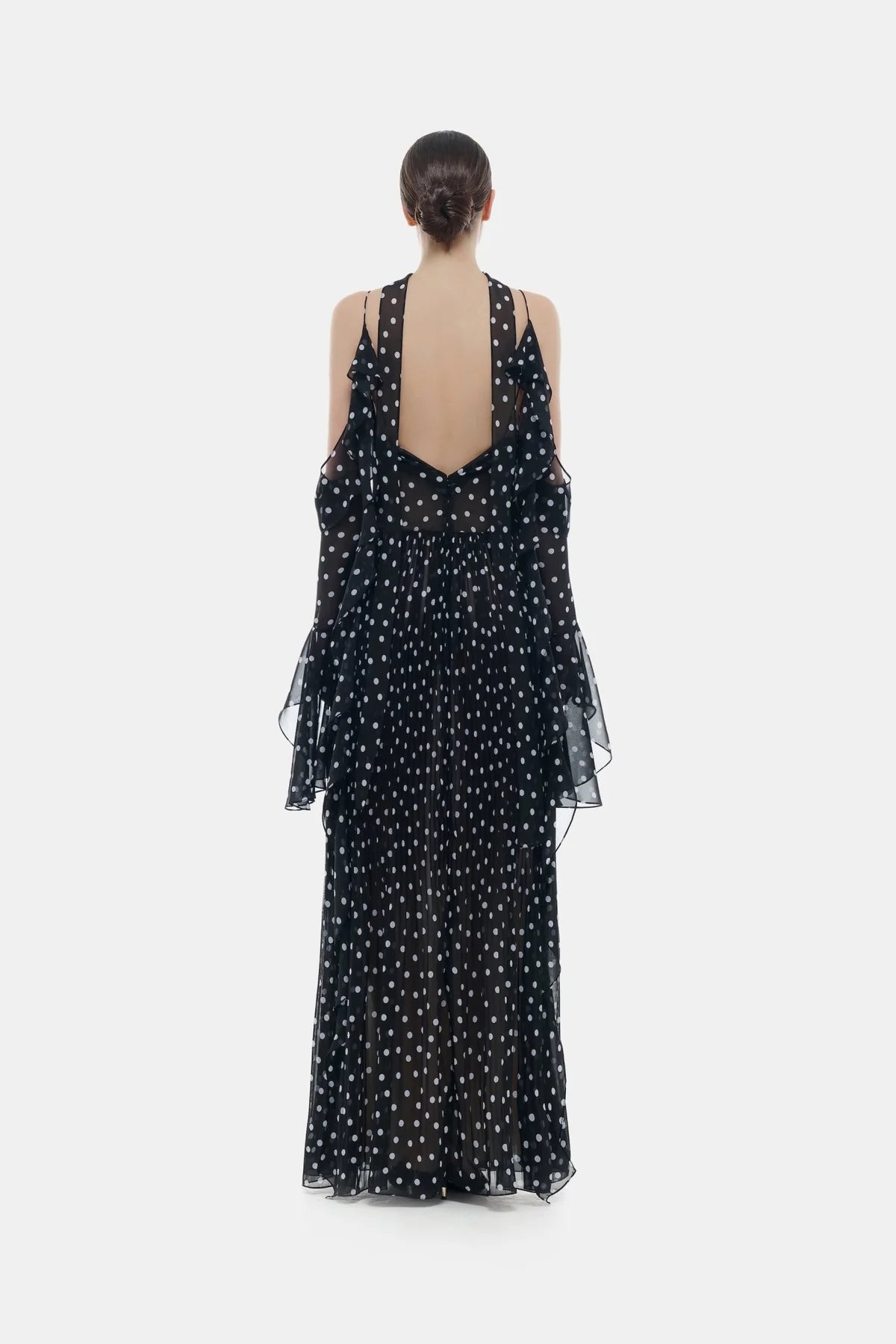 Montsand Black Off-shoulder Flowing Dress