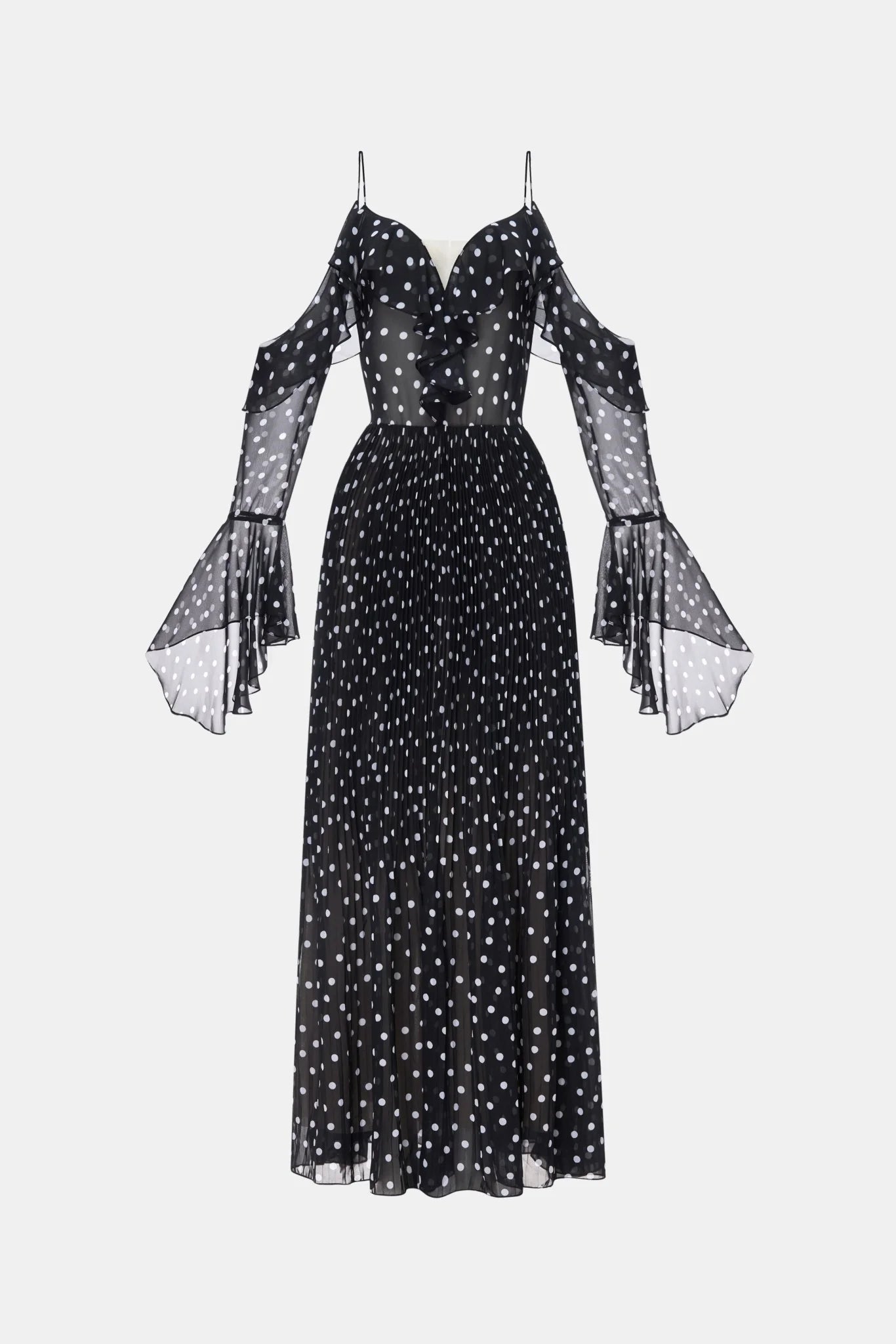 Montsand Black Off-shoulder Flowing Dress